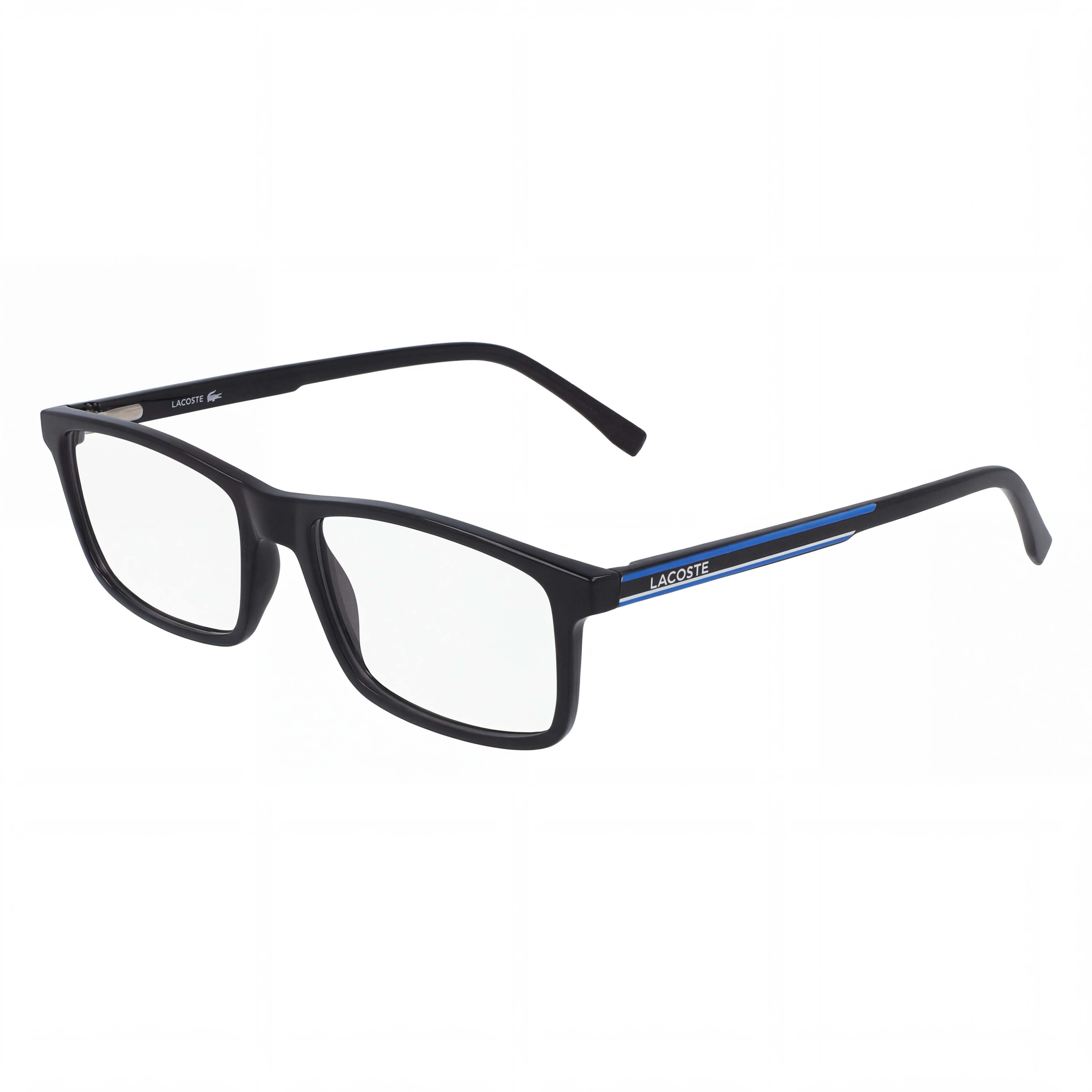 Gafas Oftálmicas Lacoste Casual Unisex con Montura Negra y Cristales de Plástico Transparente, Tamaño 54-17-145mm, Photo 1