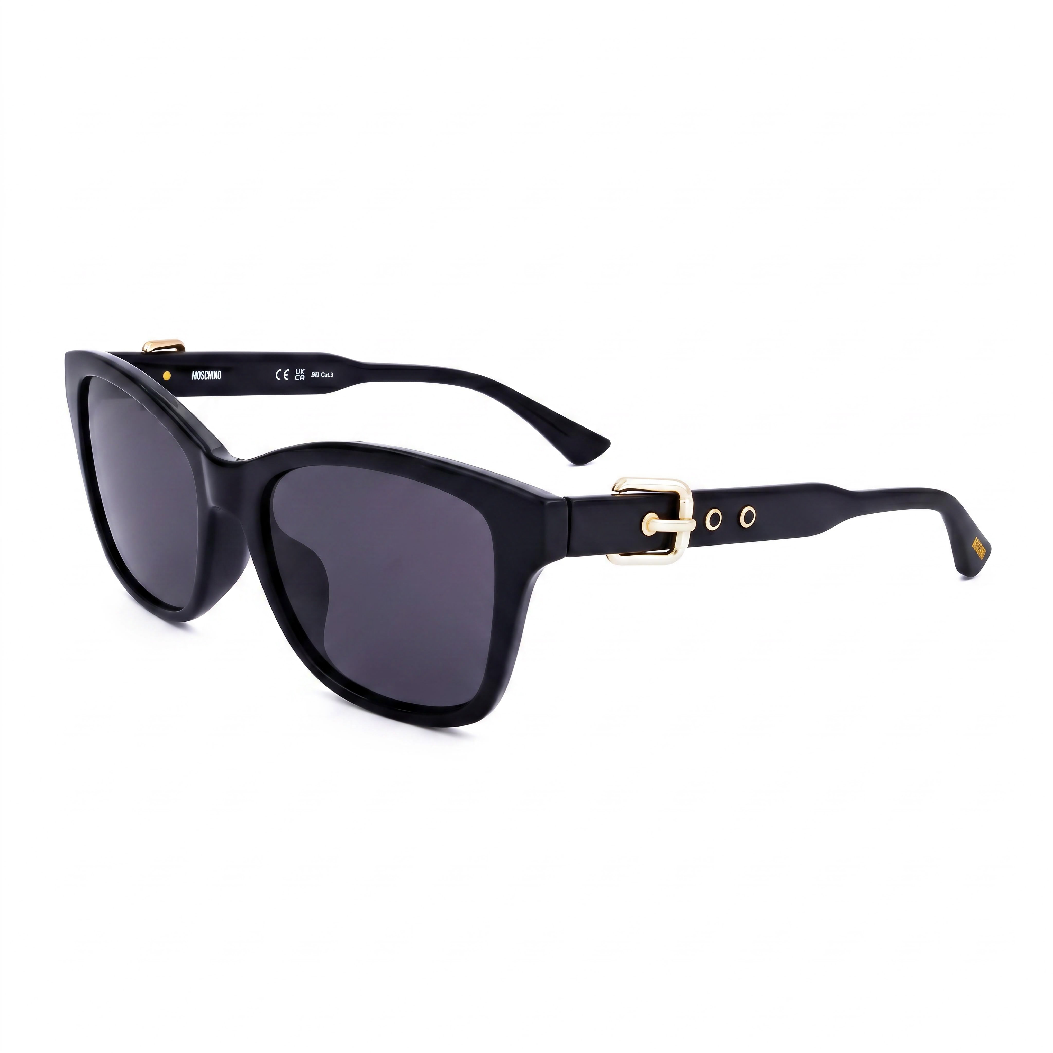 Moschino Women's Casual Sunglasses with Black CELLULOSE PROP. INJ Frame, UV Protected, 55mm Lens, Photo 1