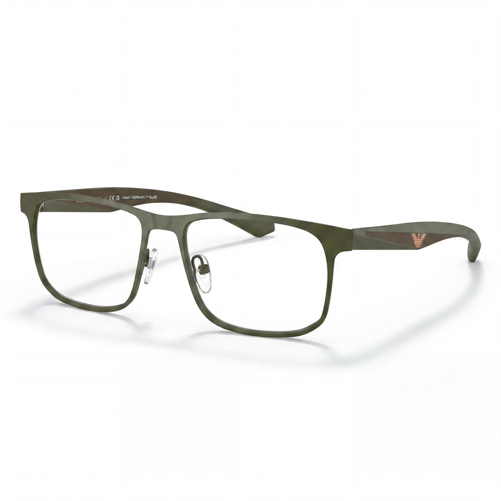 Emporio Armani Ea1163 Women's Matte Green Metal Optical Frame Eyeglasses 53mm Non Plastic Lens