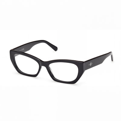 Gafas GANT para mujer Ga50047, montura de plástico negro brillante con lentes de policarbonato, tamaño 54 mm