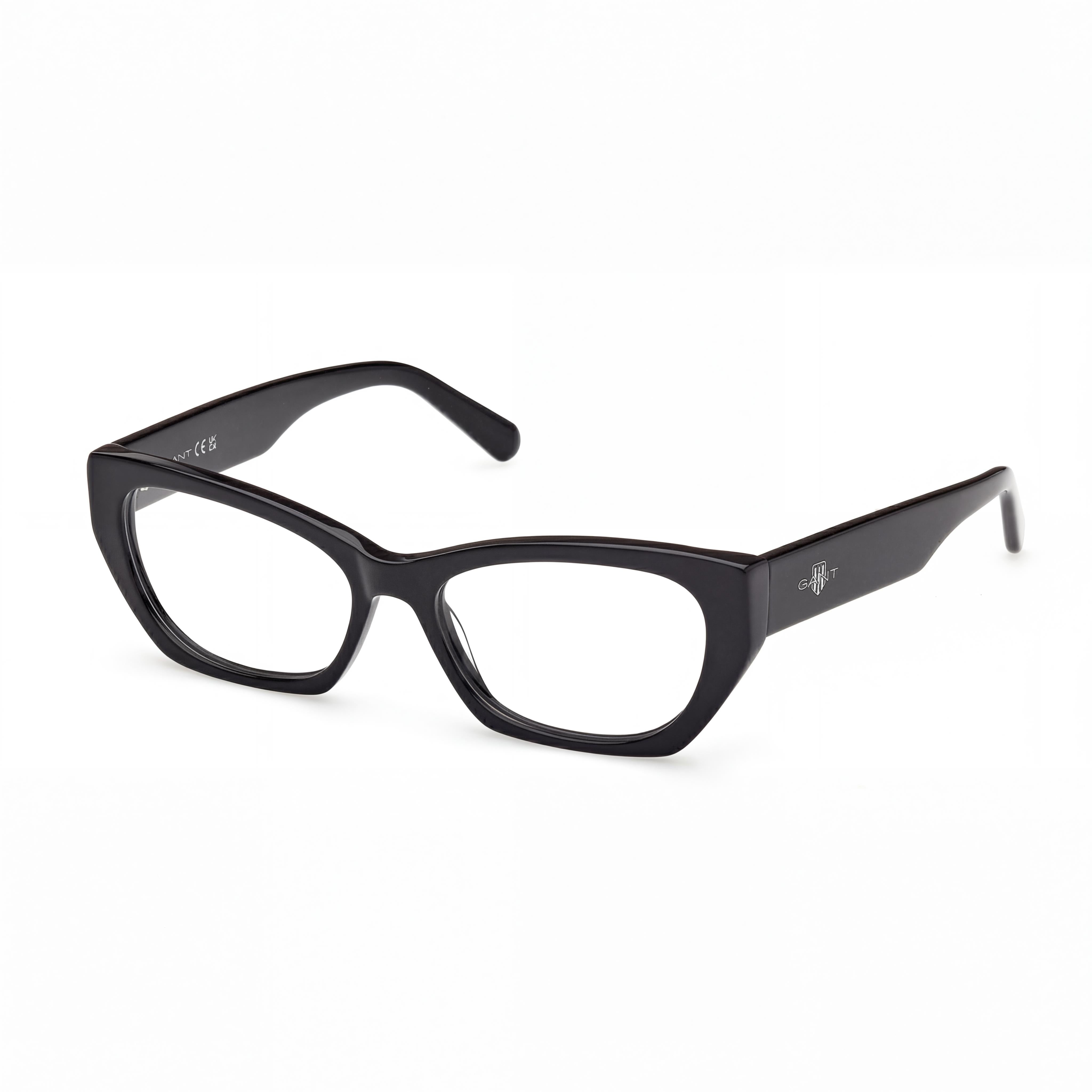 Gafas GANT para mujer Ga50047, montura de plástico negro brillante con lentes de policarbonato, tamaño 54 mm, Photo 1