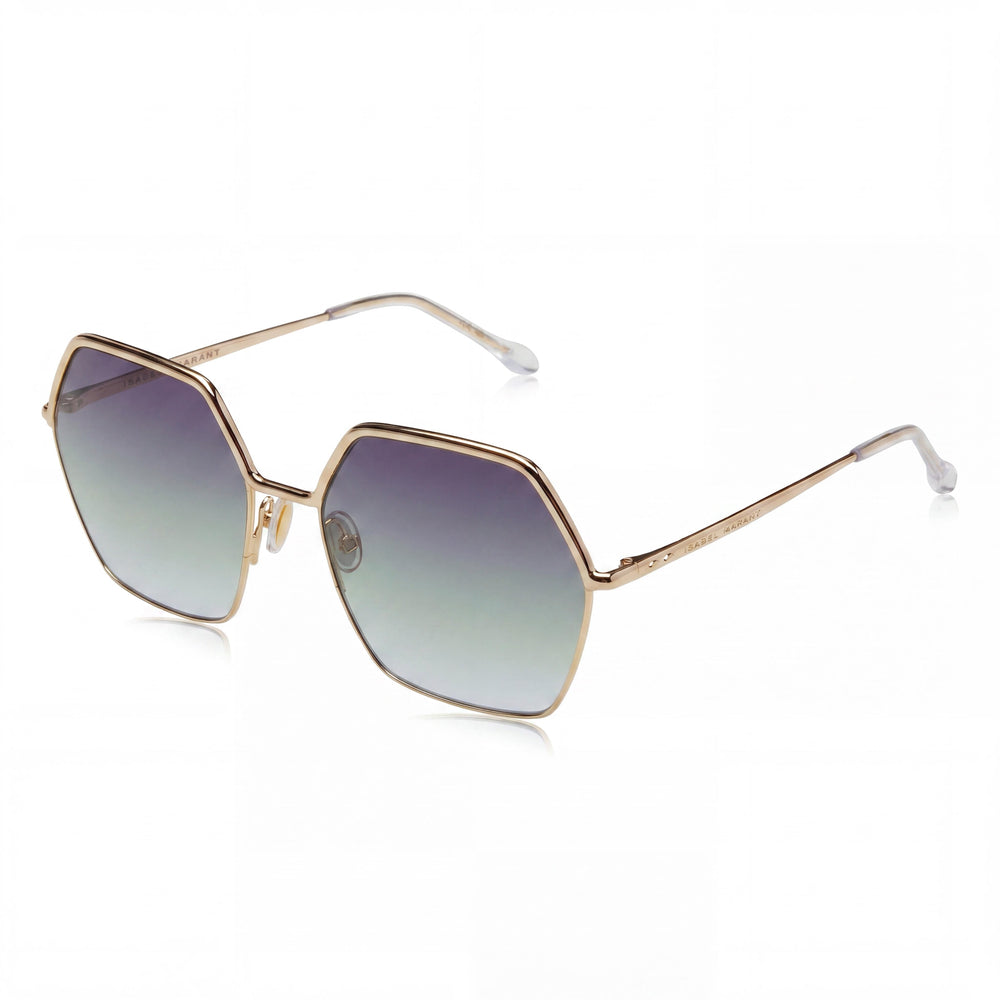 Gafas de sol Isabel Marant Thin Metal Edgy para mujer, de acero inoxidable, color oro rosa y gris, con protección UV, 59 mm