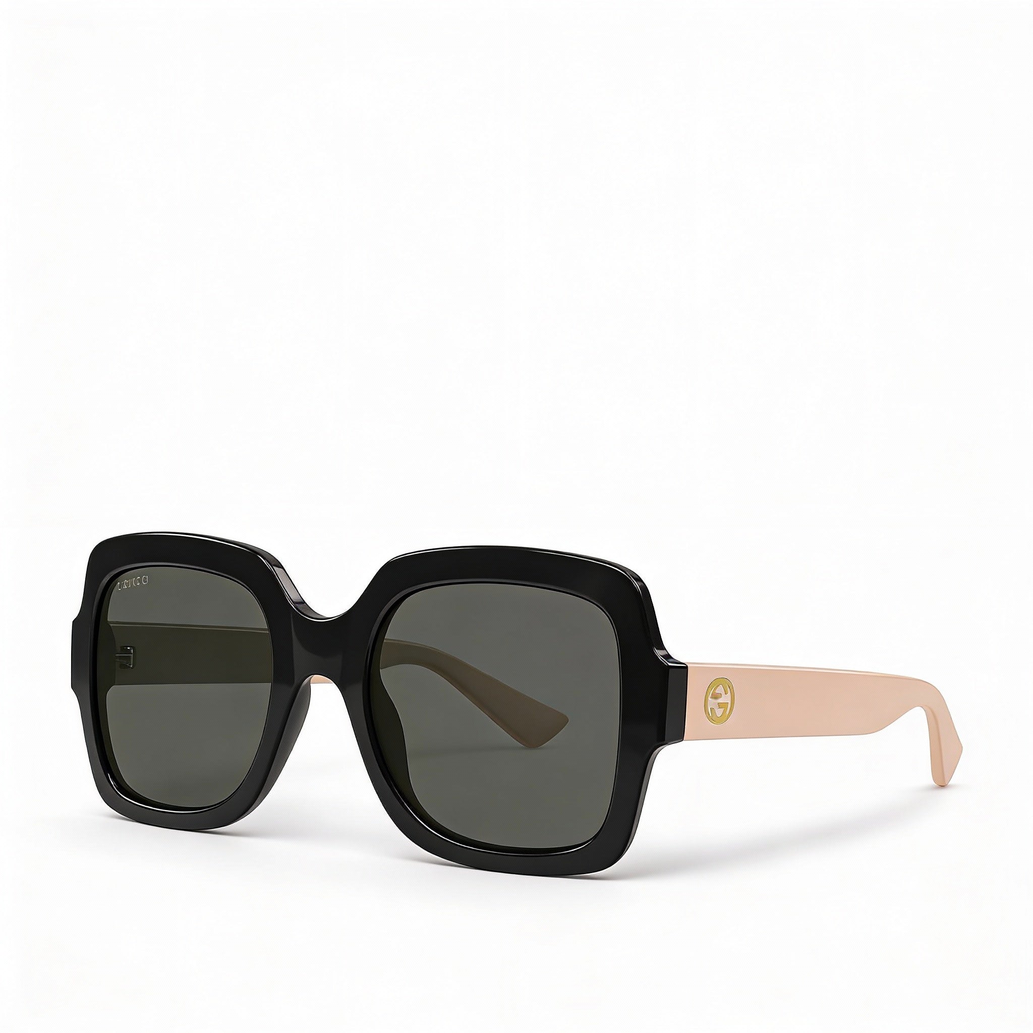 Gucci Classic Oversize Square Women’s Sunglasses with Black Pink Acetate Frame and Black Lenses 54mm, Photo 1