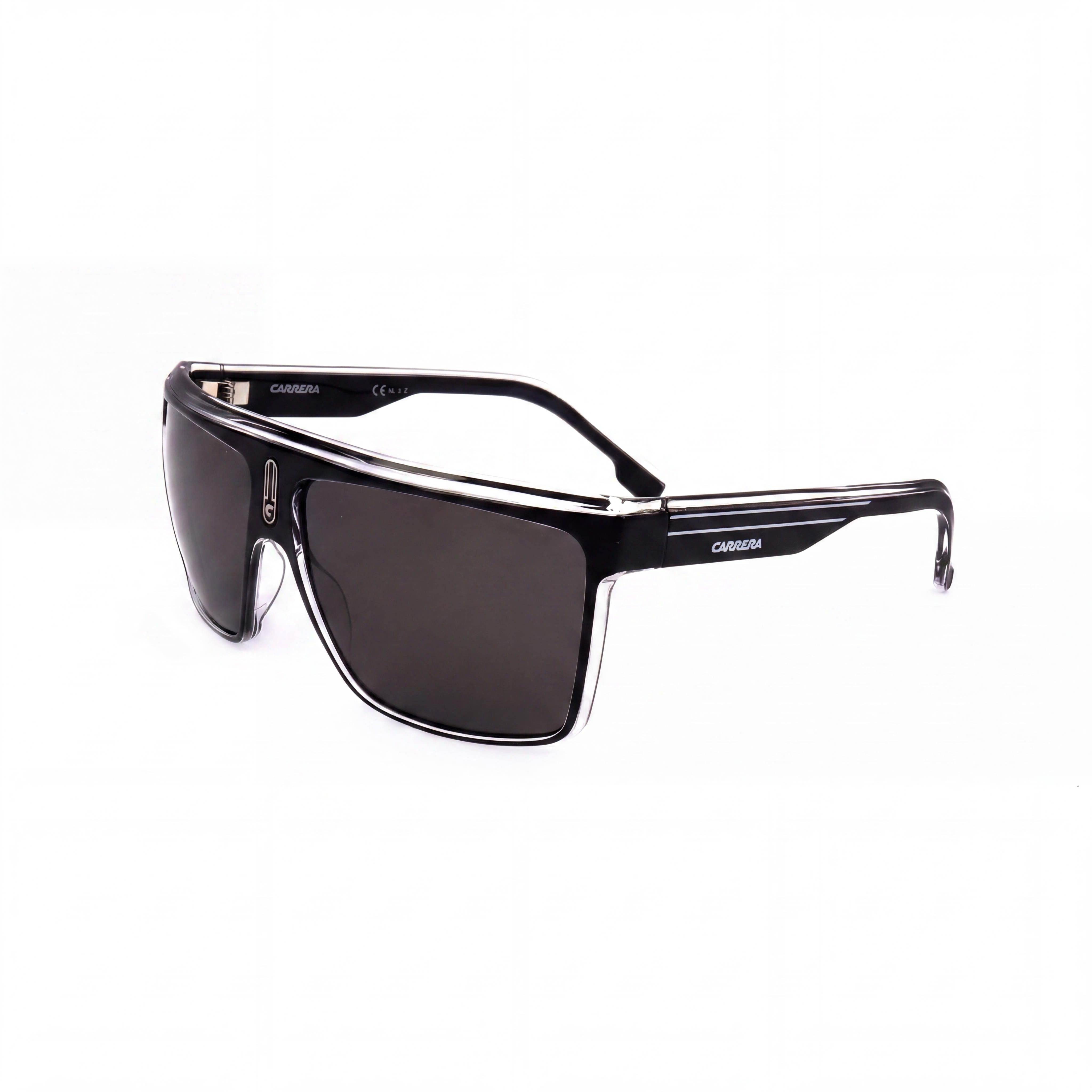Carrera Contemporary Unisex Propionate Black Crystal Eyewear with Grey Polarized Lenses & UV Protection 63mm, Photo 1