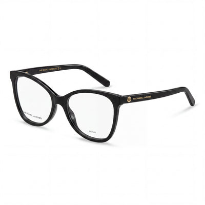Marc Jacobs Marc 544 Women's Black Acetate Full Rim Cat Eye Eyeglasses featuring a 54mm Lens Width