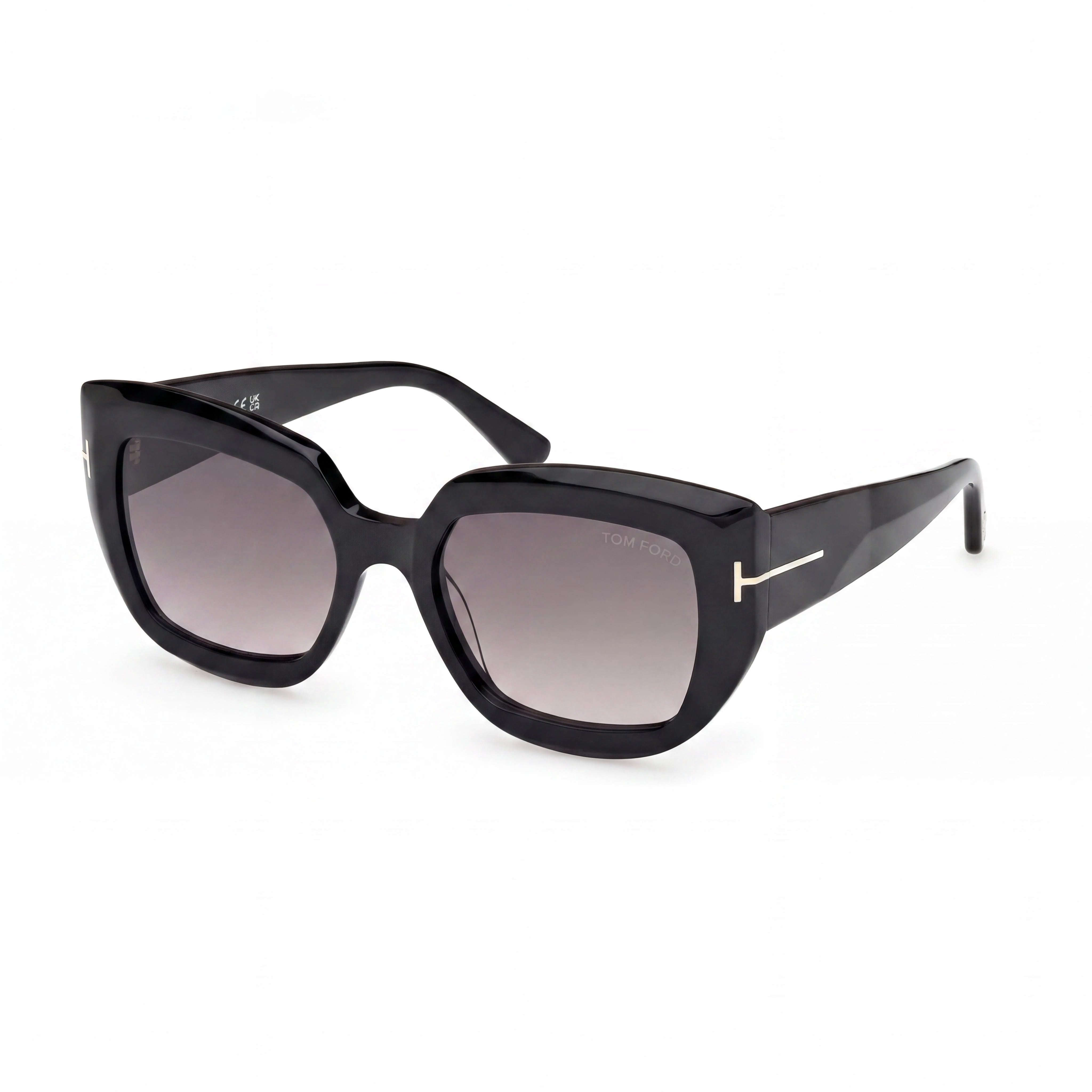 Tom Ford Butterfly Unisex Shiny Black Tortoise Frame Black Lenses 53mm, Photo 1