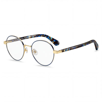 Gafas de plástico Kate Spade New York Marciann para mujer, sin lentes, color azul dorado, 49-19-140 mm