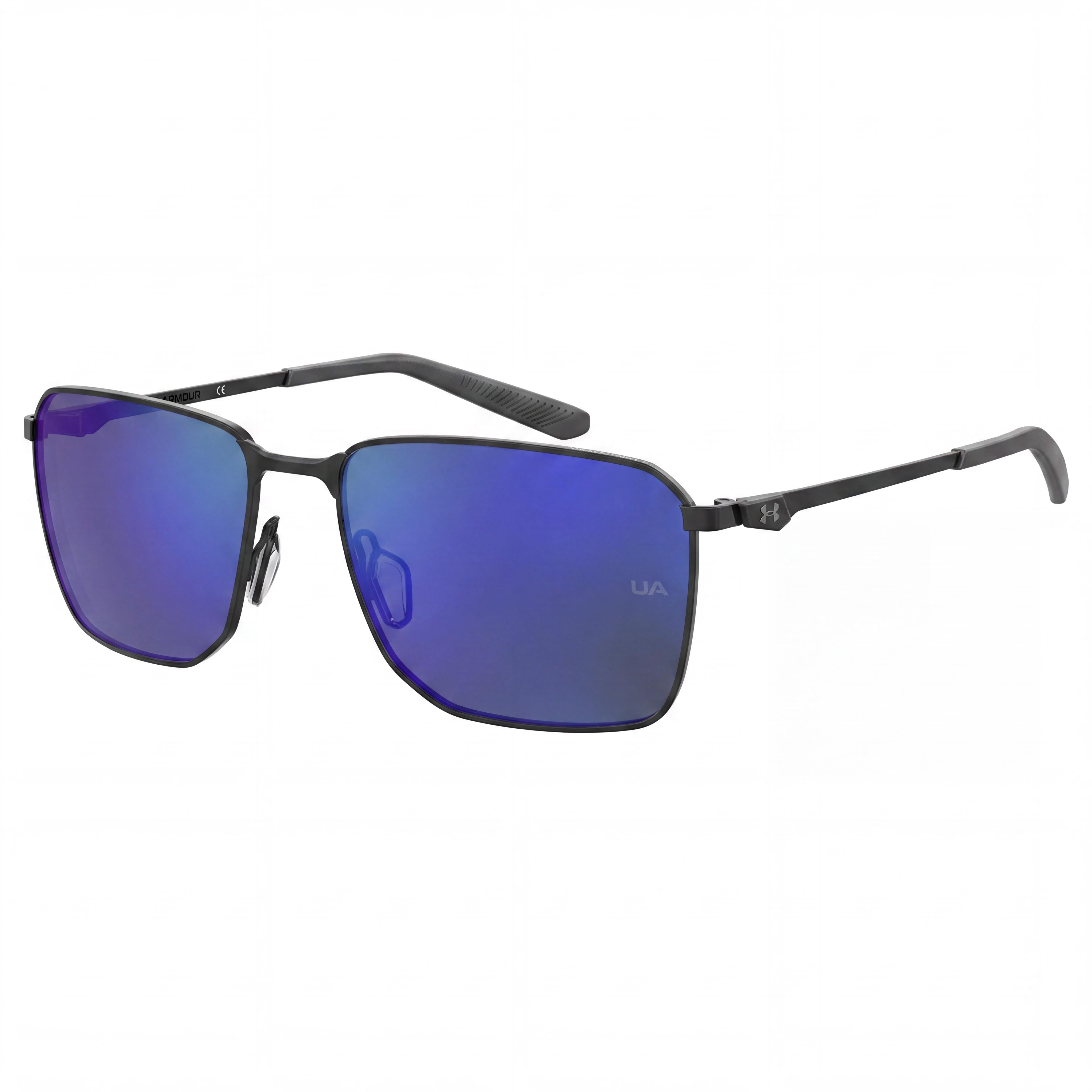 Under Armour Ua Scepter 2/G Unisexo Acero Inoxidable Gafas de Sol no Polarizadas Protección UV Negro Azul Multirreflejo 58mm, Photo 1