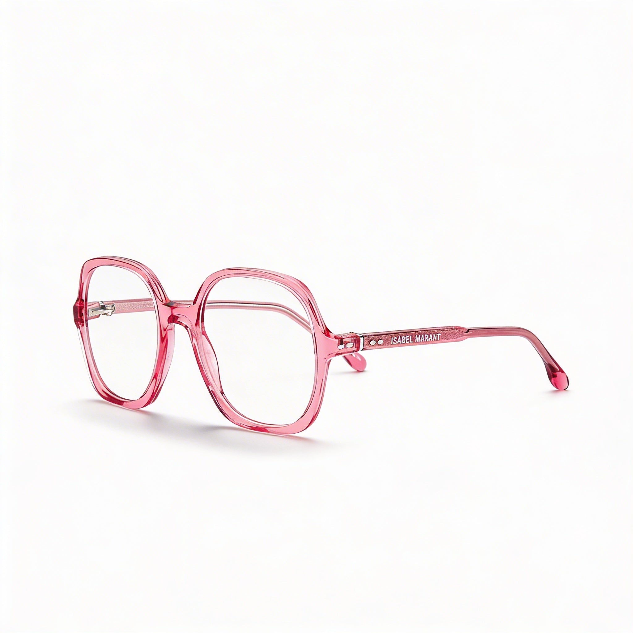 Isabel Marant Feminine Women's Transparent Pink Acetate Frame Sunglasses with Pink Polycarbonate Lenses, 54mm, Photo 1