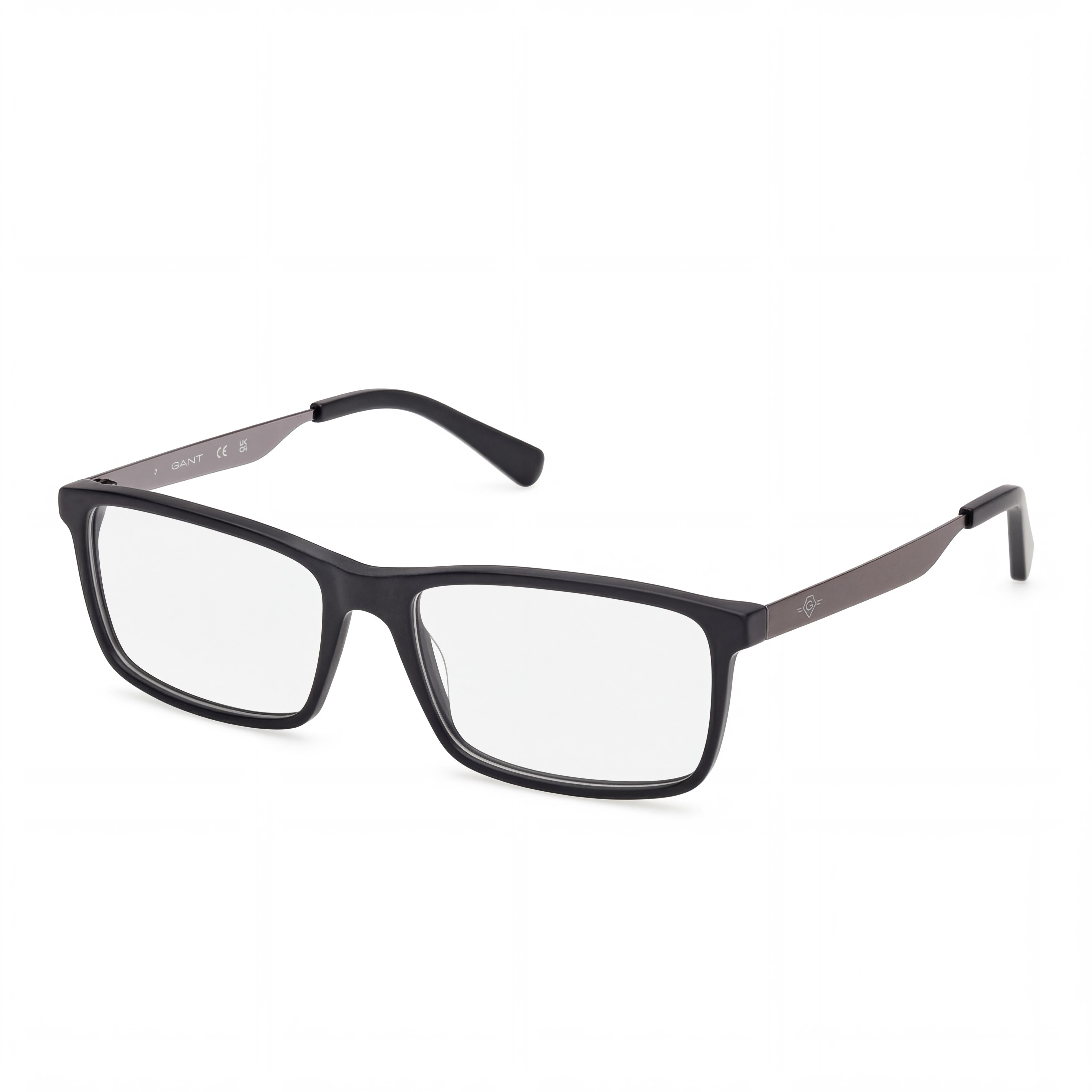 Gafas de sol clásicas unisex GANT con montura de plástico negro mate y lentes multicolor no polarizadas 54-17-145, Photo 1