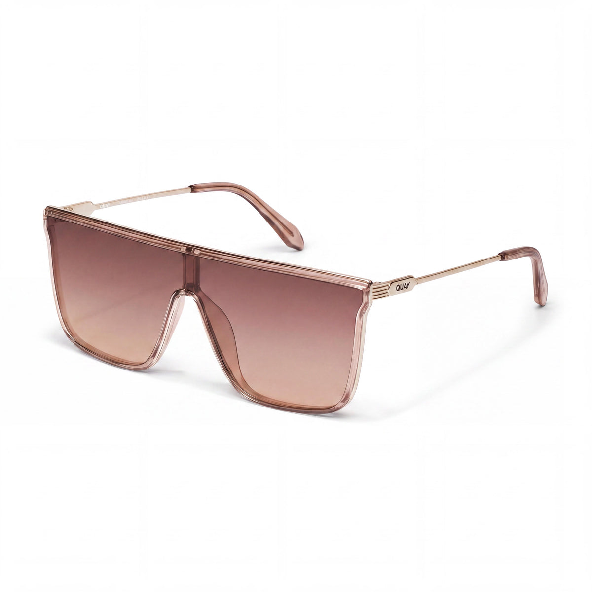QUAY AUSTRALIA Nightfall Remixed Unisex Doe Fawn Combination Frame Brown Fawn Lens UV Protection Sunglasses 138-17.5-145, Photo 1