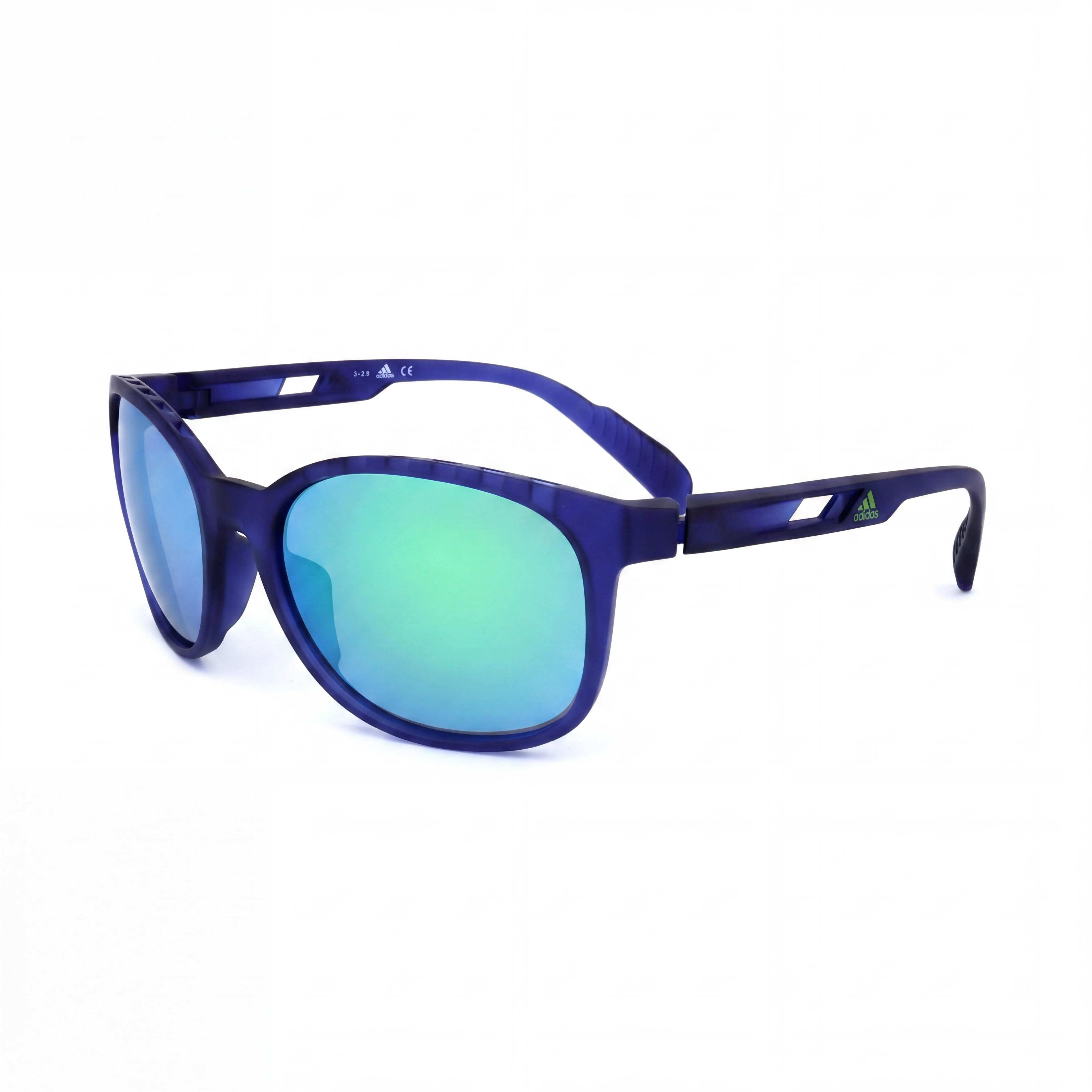 adidas Modern Unisex Plastic Sunglasses with Matte Blue Frame & Smoke Lenses, UV Protection 58mm, Photo 1