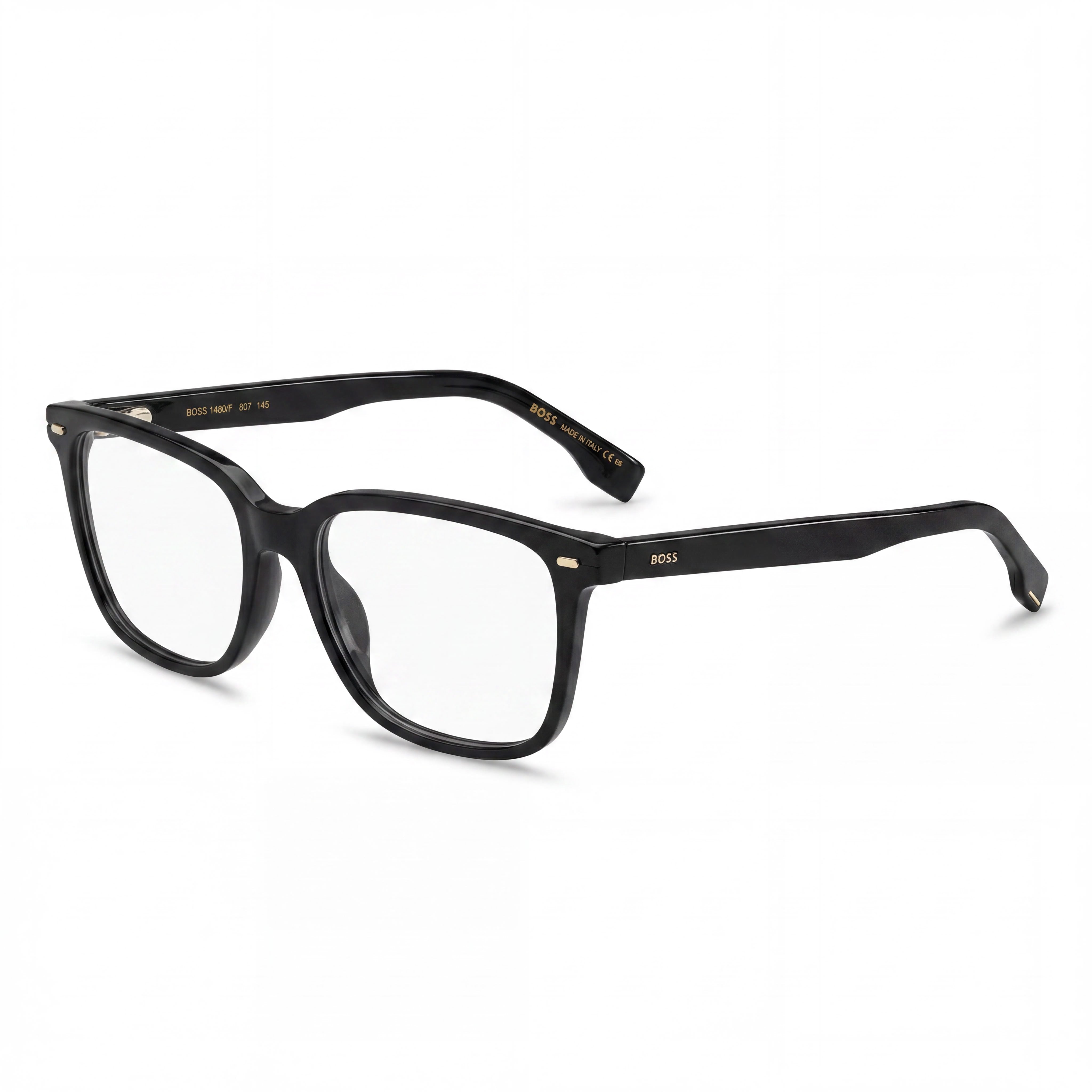 BOSS Audio Systems Gafas sin sol de acetato negro para hombre 55 mm, Photo 1