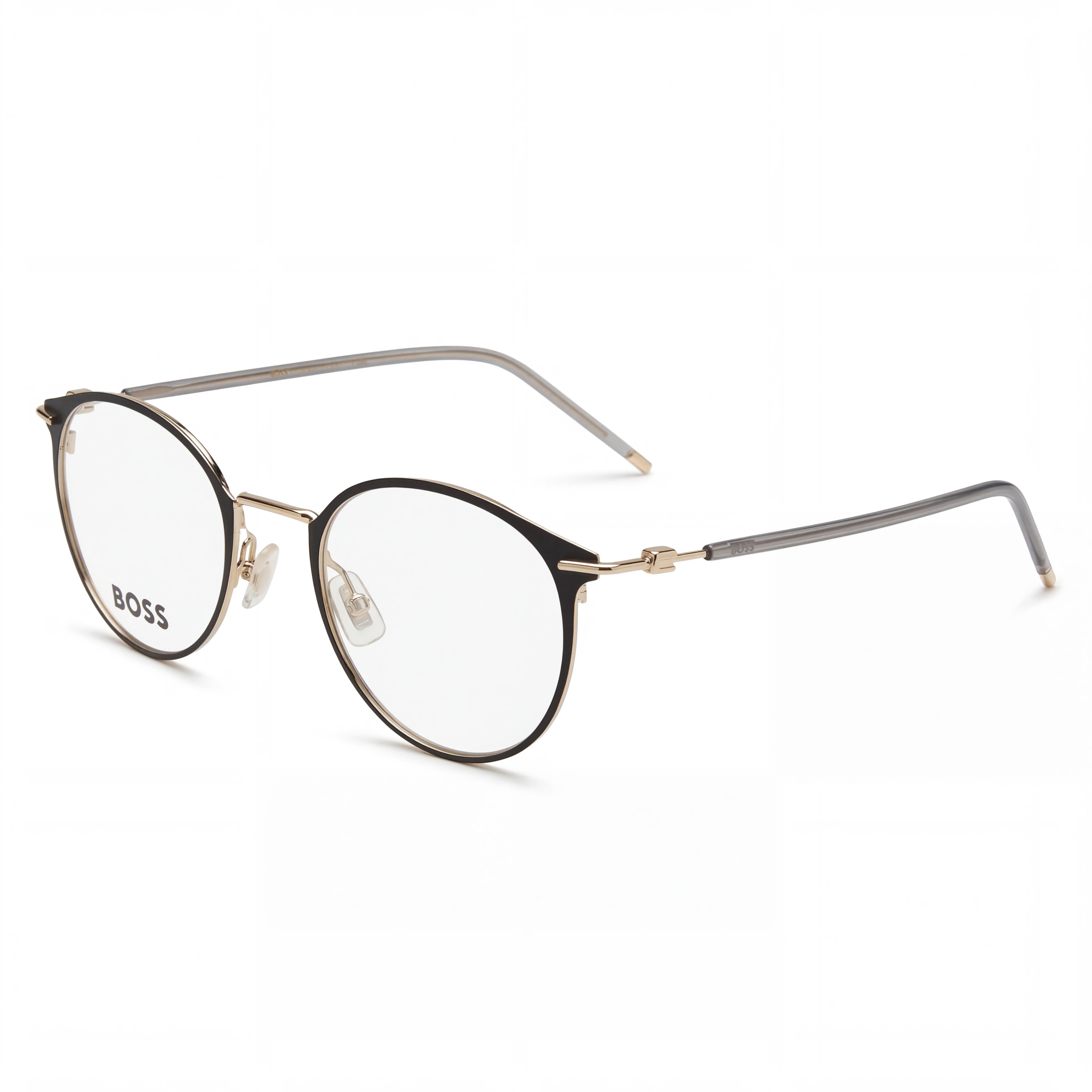 Gafas de sol unisex modernas Hugo Boss de aleación de acero negro y dorado, no polarizadas, de 50 mm, Photo 1