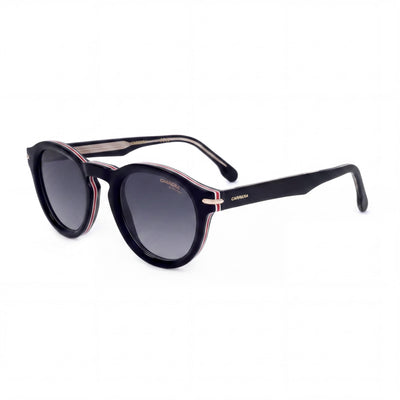 Carrera Classic Women's Black White Grey Shaded Acetate Sunglasses 48mm