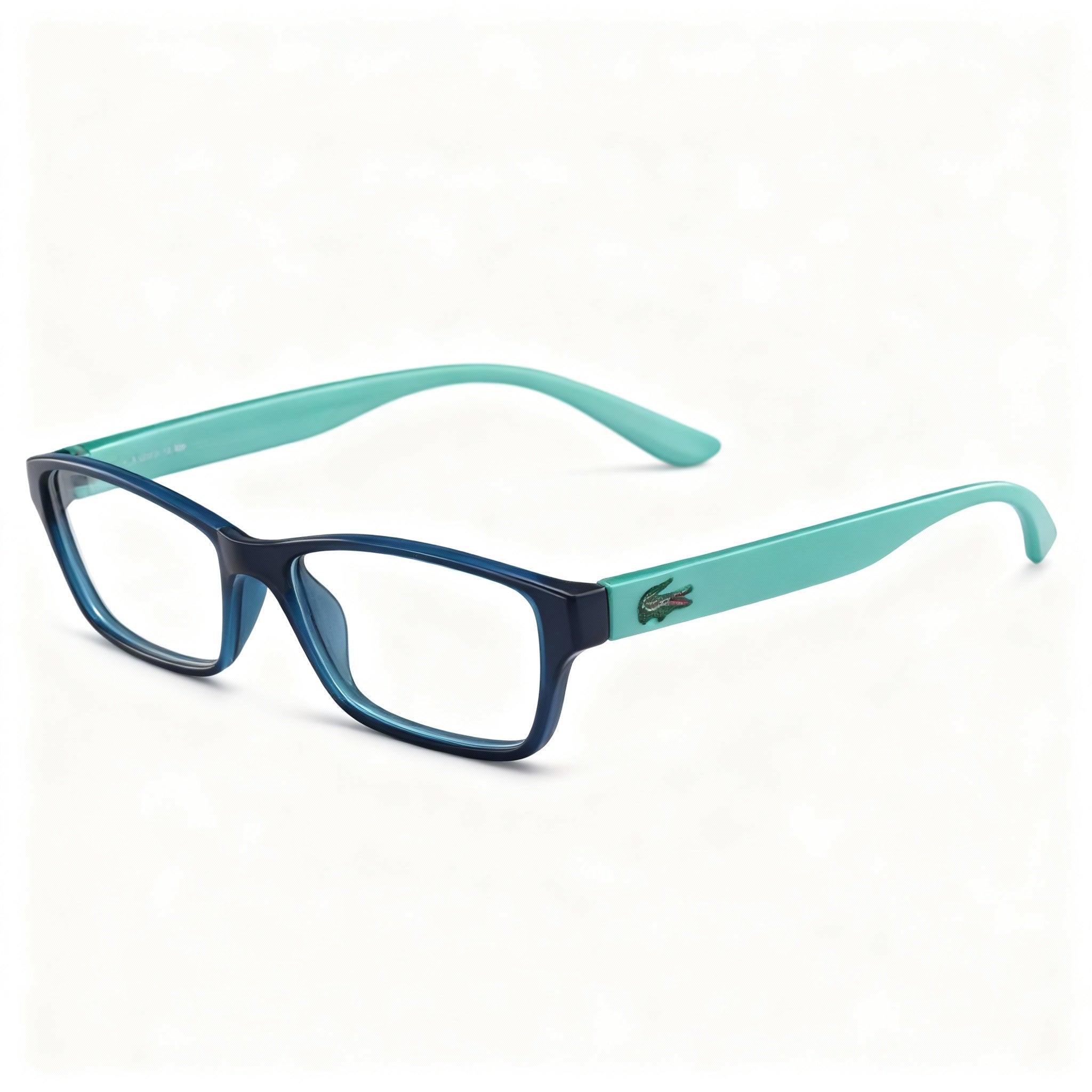 Lacoste L3803b Girls' Full Rim Rectangle Acetate Eyeglasses with Polycarbonate Lenses Black 51mm