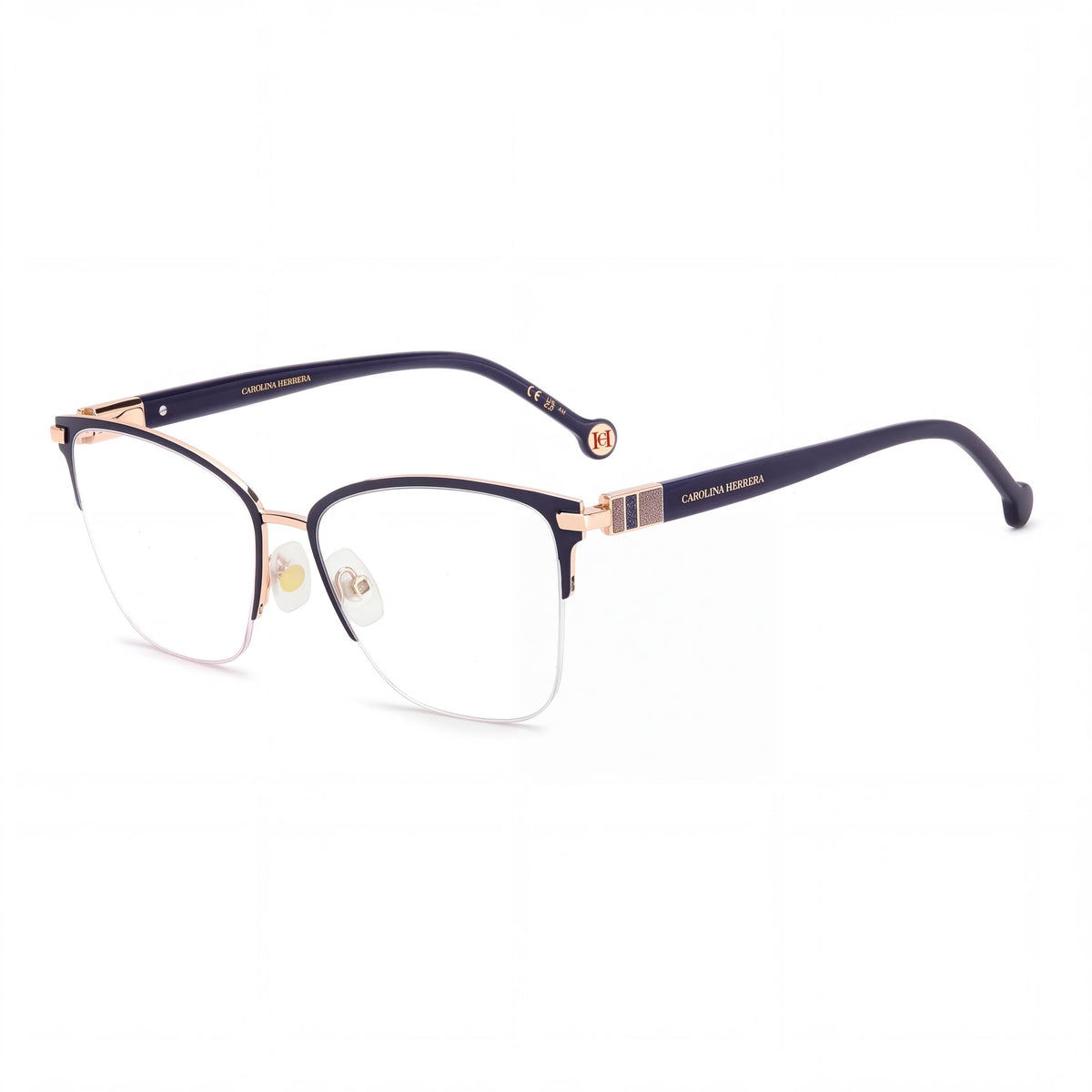 Carolina Herrera HER 0193 Women's Gold Blue Stainless Steel Classic Non-Polarized Glasses 56-17mm, Photo 1