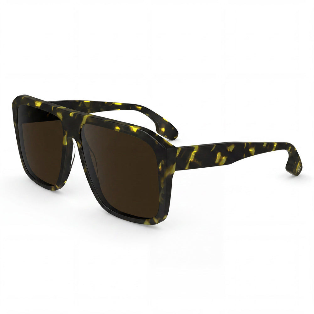 Gafas de sol Victoria Beckham de plástico, modernas y no polarizadas, para mujer, en negro, amarillo y habana, con puente de 14 mm y patillas de 140 mm.