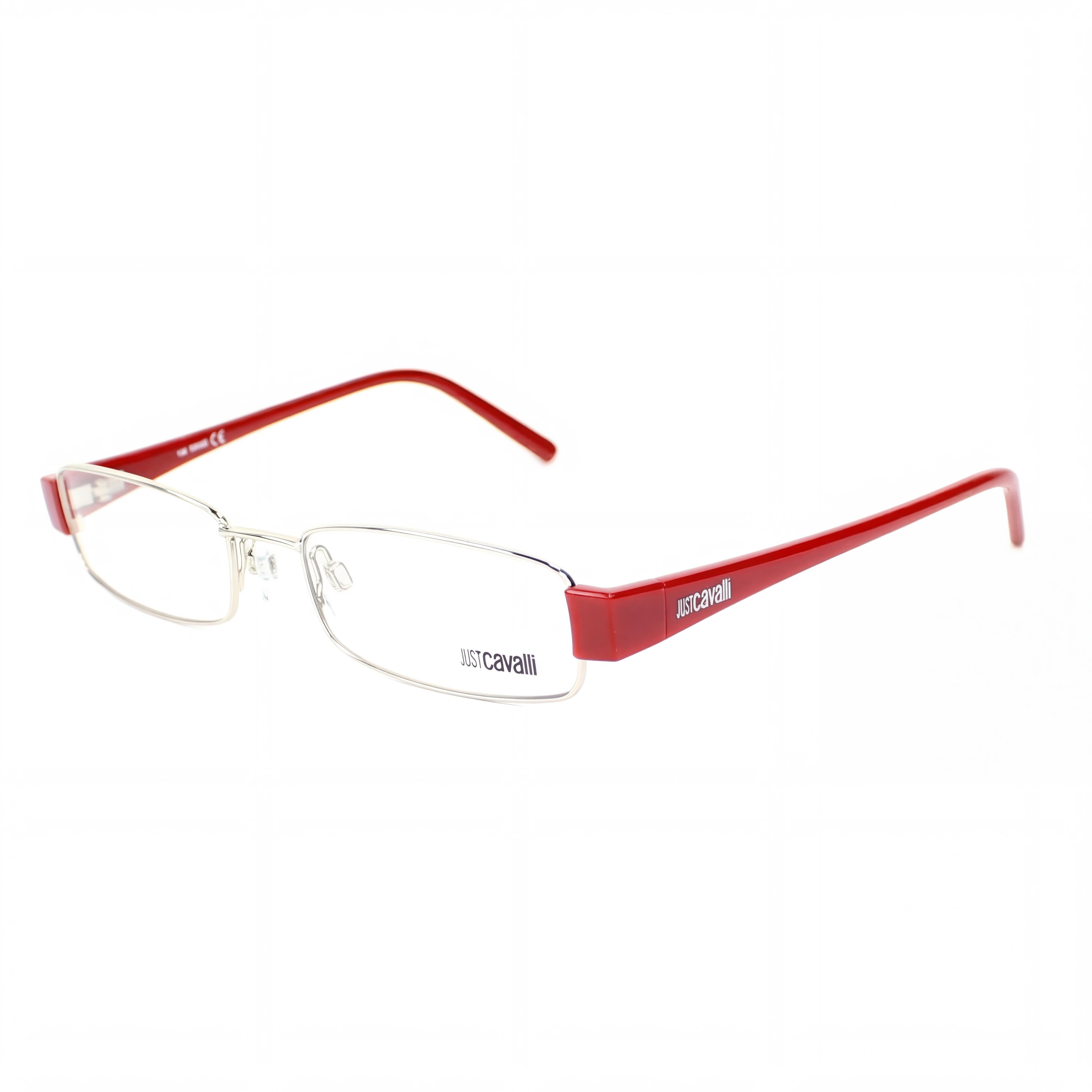 Gafas de vista Just Cavalli 0279_016-51 para mujer, montura de acetato de metal rojo plateado con lentes de plástico de 51 mm, Photo 1