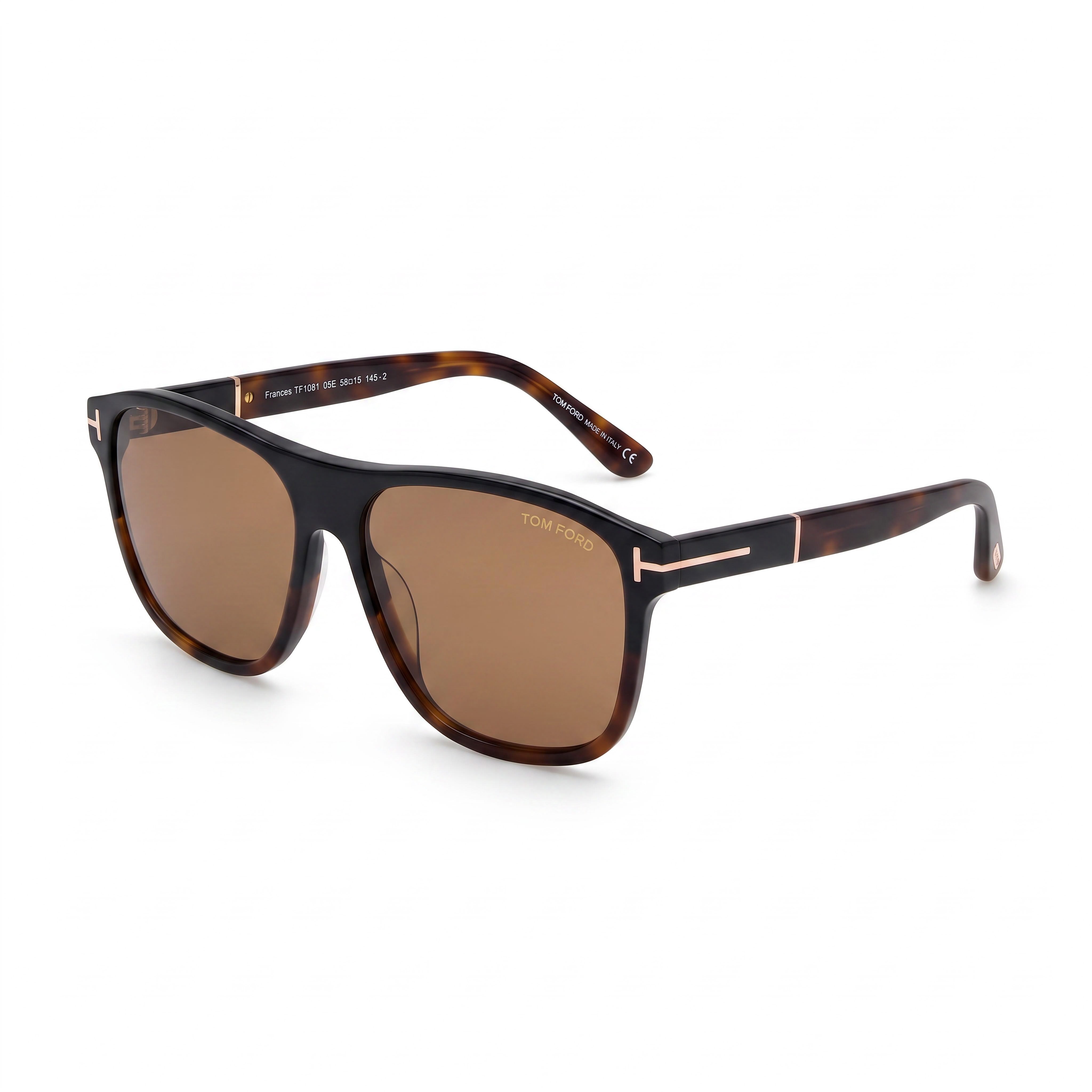 Tom Ford Ft1081-n Unisex Multi-coloured Plastic Frame Sunglasses Brown Non-Polarized UV Protection Lenses 58mm, Photo 1