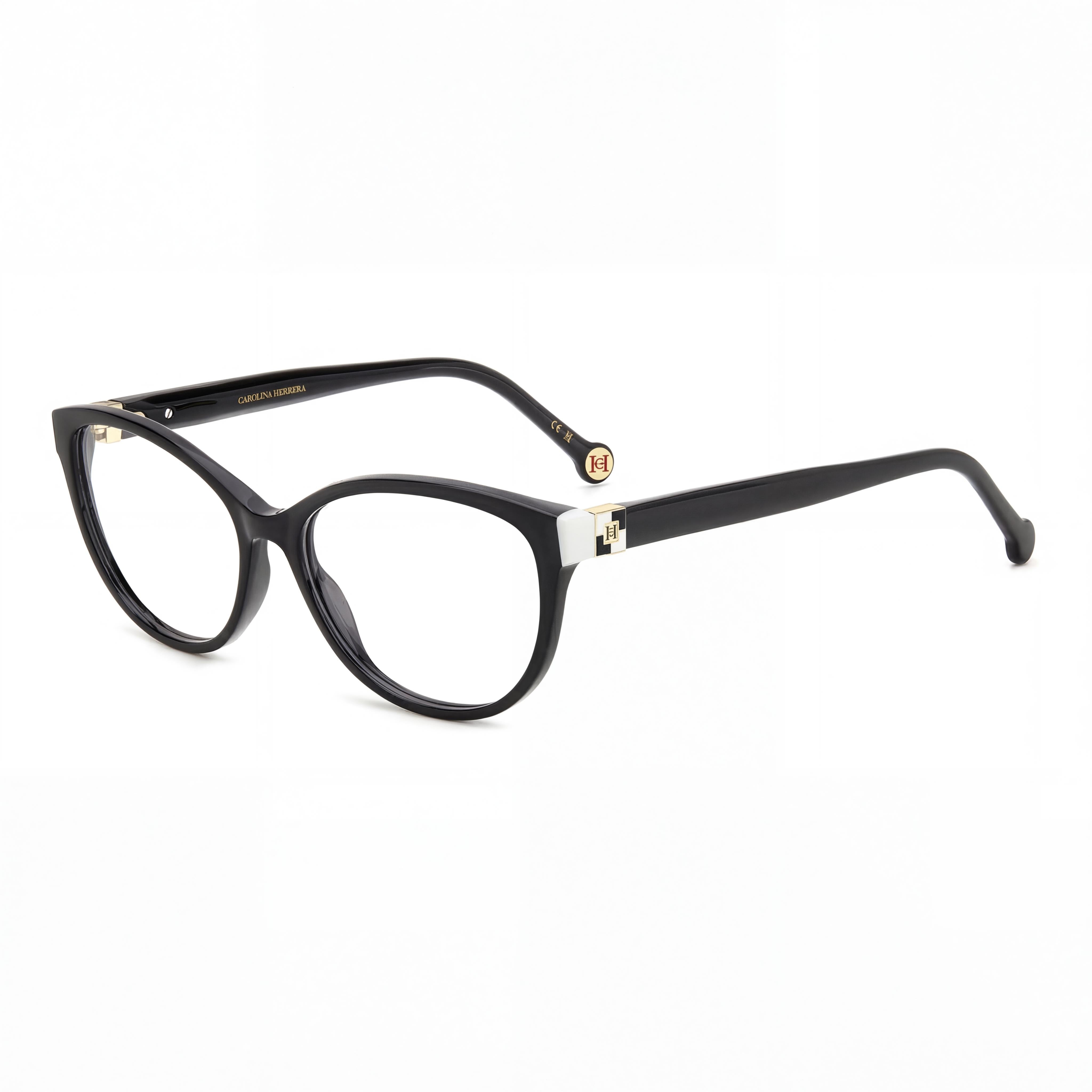 Gafas de sol Carolina Herrera Clásicas para Hombre, Montura de Plástico Negra y Blanca, Lentes No Polarizadas de 55mm de Ancho, Photo 1