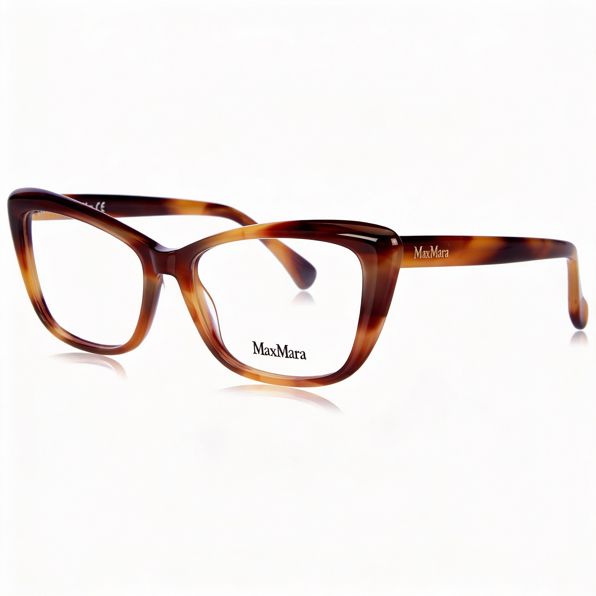 Montura de gafas MaxMara Casual para mujer, de plástico, color marrón oscuro brillante, con lentes de 53 mm, puente de 16 mm y patillas de 140 mm., Photo 1