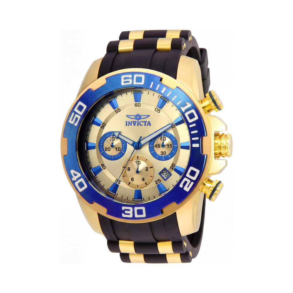 Invicta Pro Diver - Reloj de Cuarzo Cronógrafo con Fecha Unisex SCUBA, Dorado, 50 mm