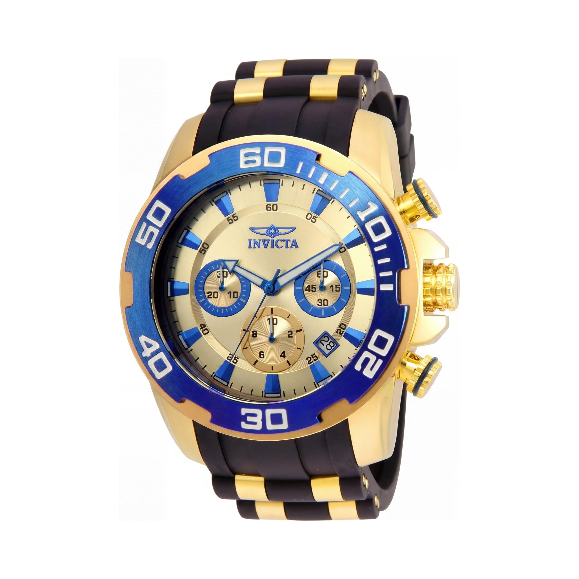 Invicta Pro Diver - Reloj de Cuarzo Cronógrafo con Fecha Unisex SCUBA, Dorado, 50 mm, Photo 1