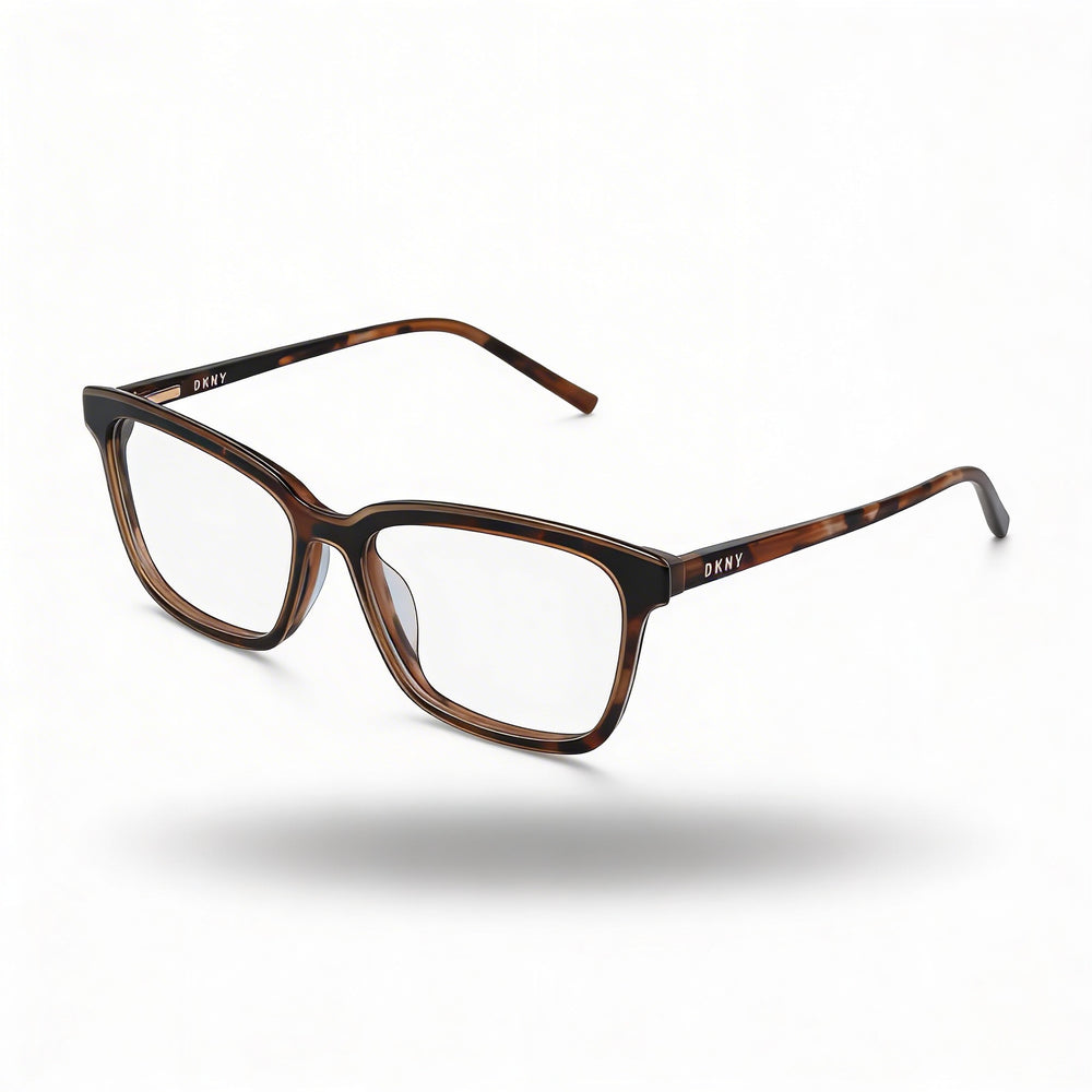 DKNY Gafas modernas para mujer con montura metálica, Carey Mink, lentes de policarbonato, 53 mm de ancho de lente