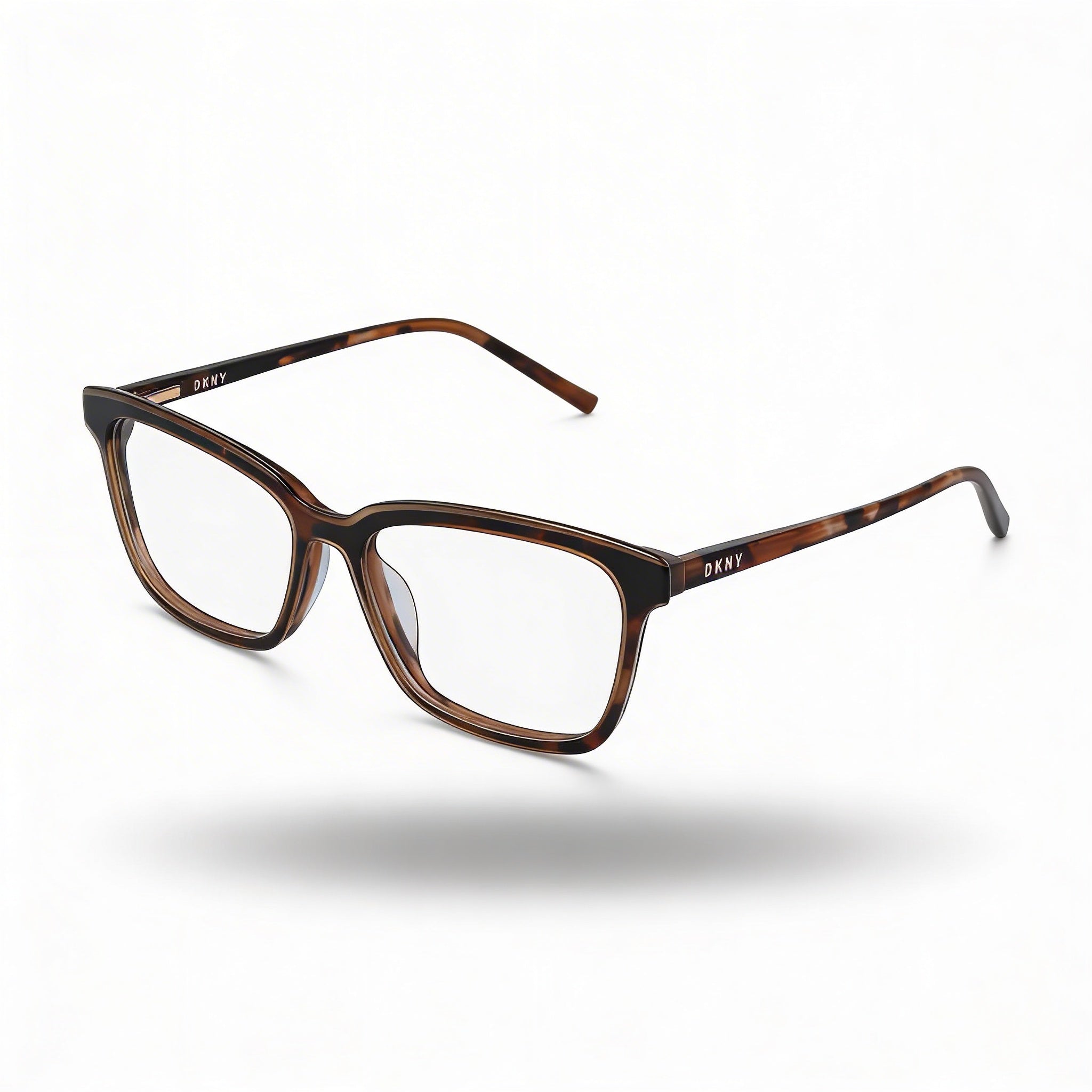 DKNY Gafas modernas para mujer con montura metálica, Carey Mink, lentes de policarbonato, 53 mm de ancho de lente, Photo 1