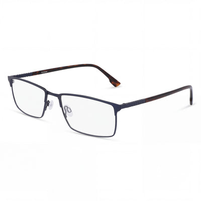 Flexon E1129 Unisex Acetate Frame in Matte Navy Color with Polycarbonate Lenses and 59mm Lens Width