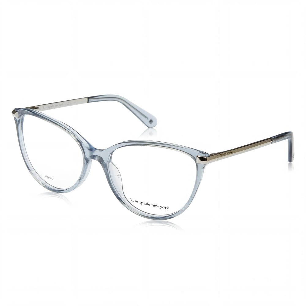Kate Spade New York Modern Women's Transparent Blue Acetate Frame Cat Eye Full Rim Eyeglasses 54-16-140