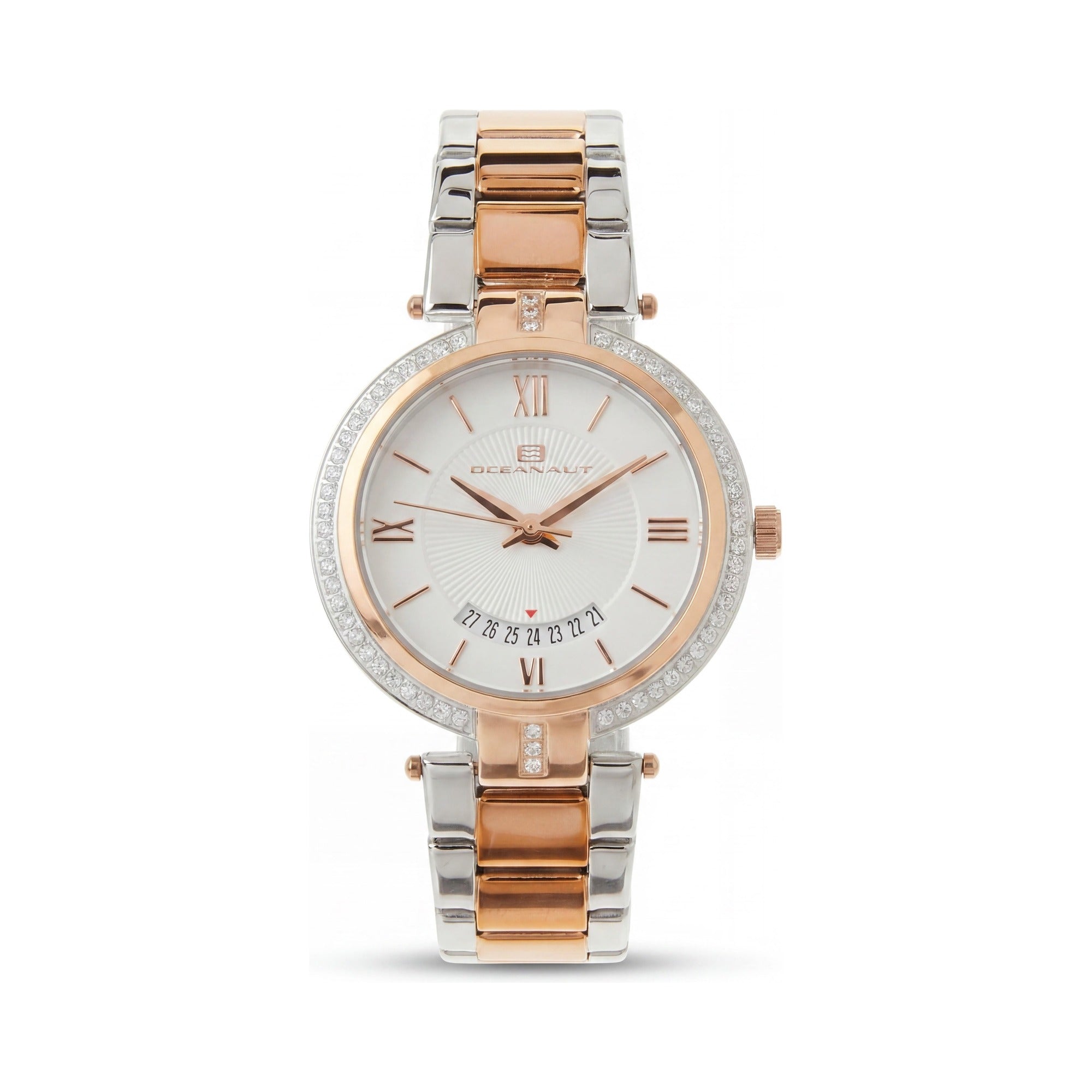 Oceanaut OC0294 Women's White Dial Stainless Steel Case & Bracelet, Scratch Resistant, Water Resistant Watch, Photo 1