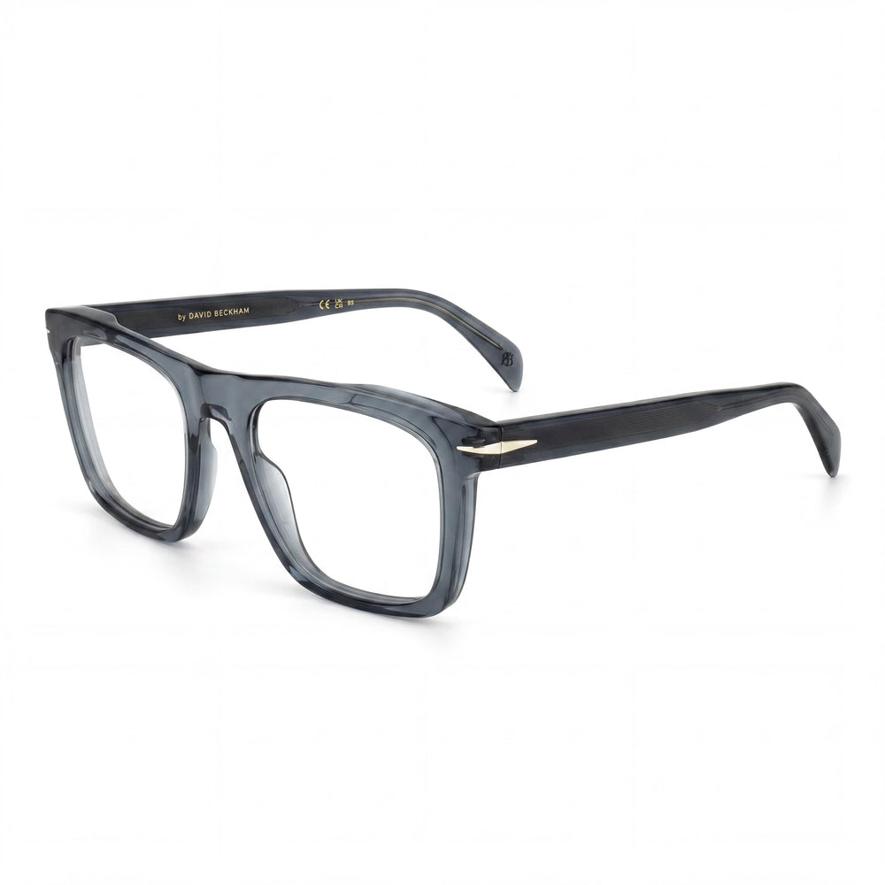 Gafas David Beckham casuales para hombre con montura de acetato azul y lentes de plástico transparente de 51 mm de ancho