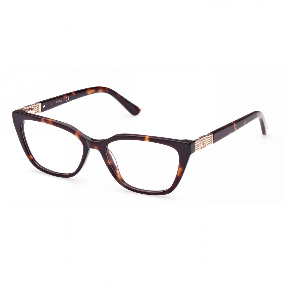 GUESS Casual Women's Dark Havana Plastic Frame with Acetate/Alloy Metal Non Polarized Lenses 53mm