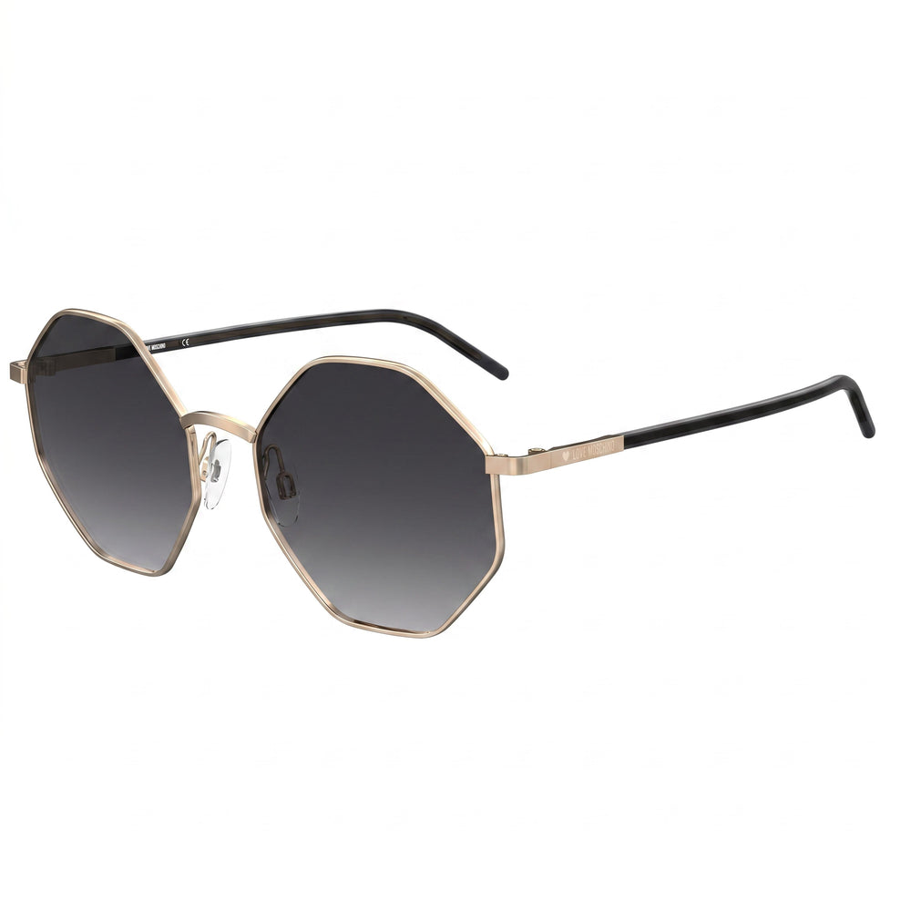 Gafas de sol Moschino MOL029/S para mujer, montura y lentes oro rosa, aleación de acero, protección UV, 56 mm