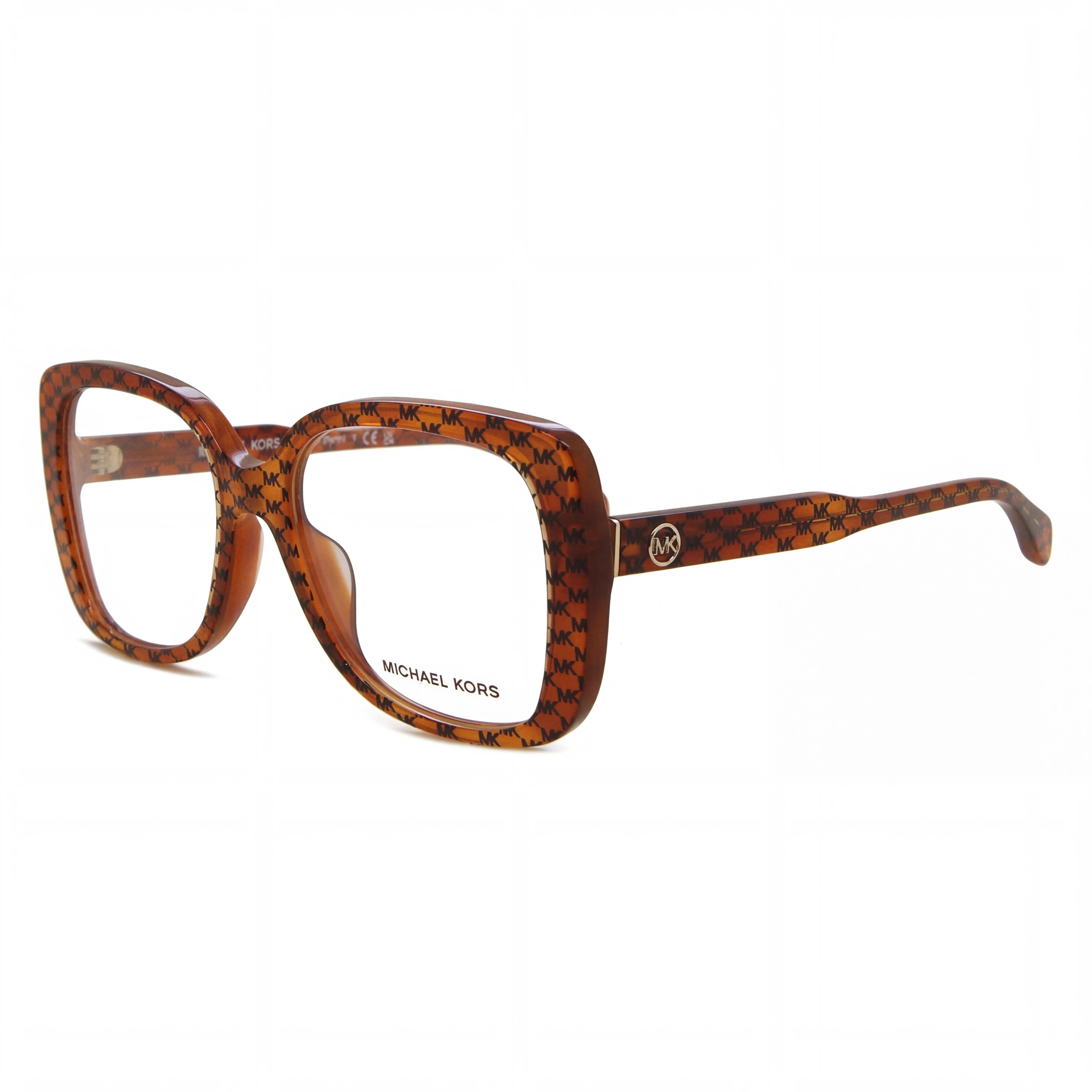 Michael Kors Modern Women's Plastic Eyeglasses in Pattern Amber Heritage with Clear Lens 53mm, Photo 1