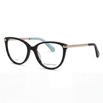 Kate Spade New York Washable Women's Cat Eye Acetate Black Non-Polarized Polycarbonate 54mm Eyeglasses