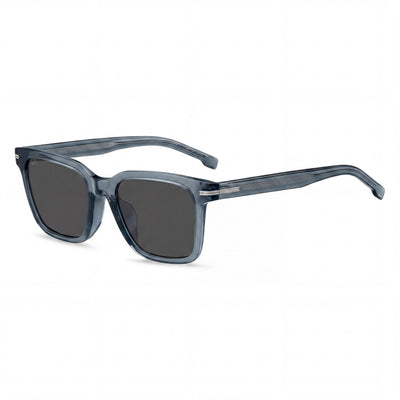 Gafas de sol Hugo Boss Modern para hombre, armazón azul de acetato, lentes de policarbonato con protección UV, 54 mm