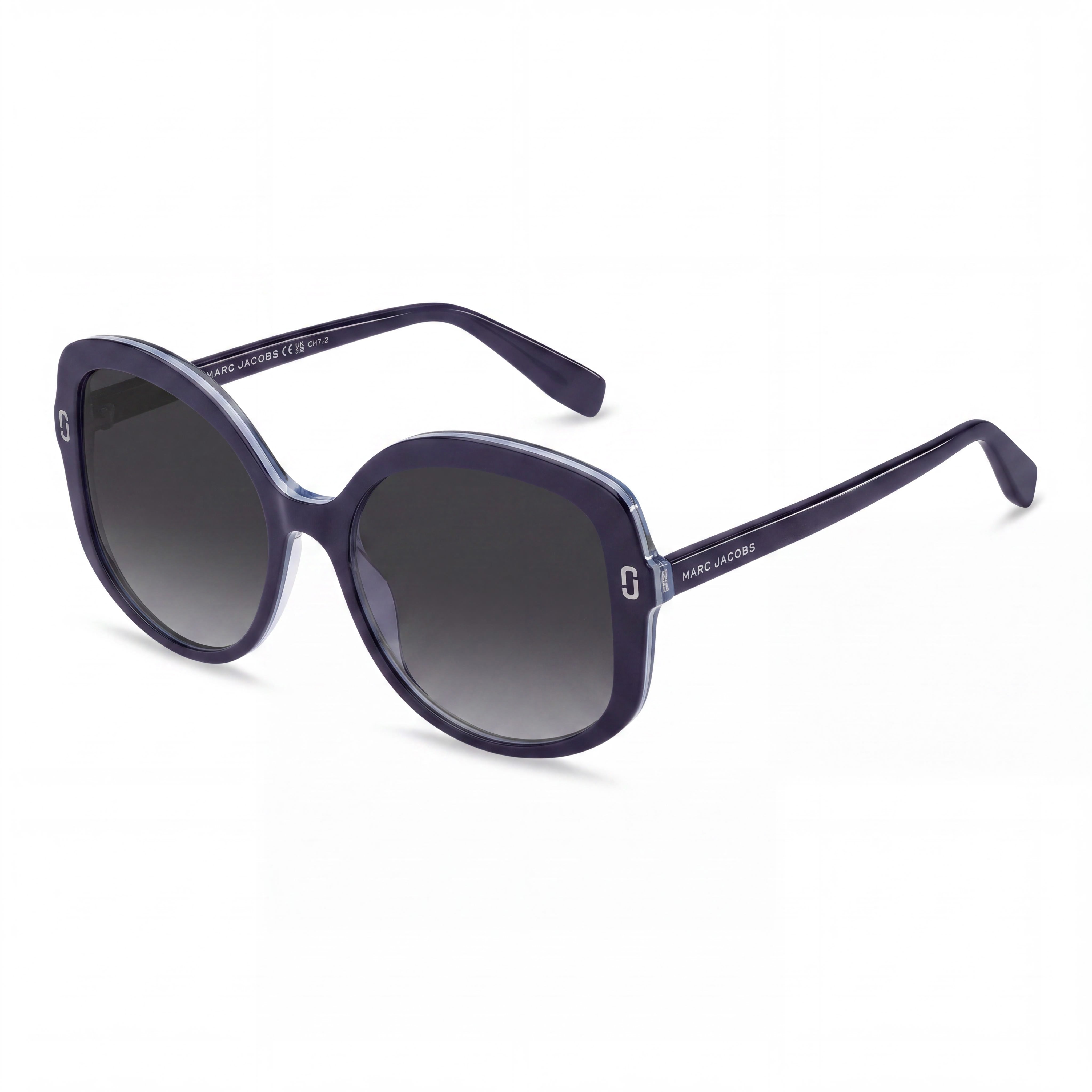 Marc Jacobs MJ 1119/S Classic Women's Blue Acetate Sunglasses, Dark Grey Shaded Lenses, 18-18-140mm, Photo 1