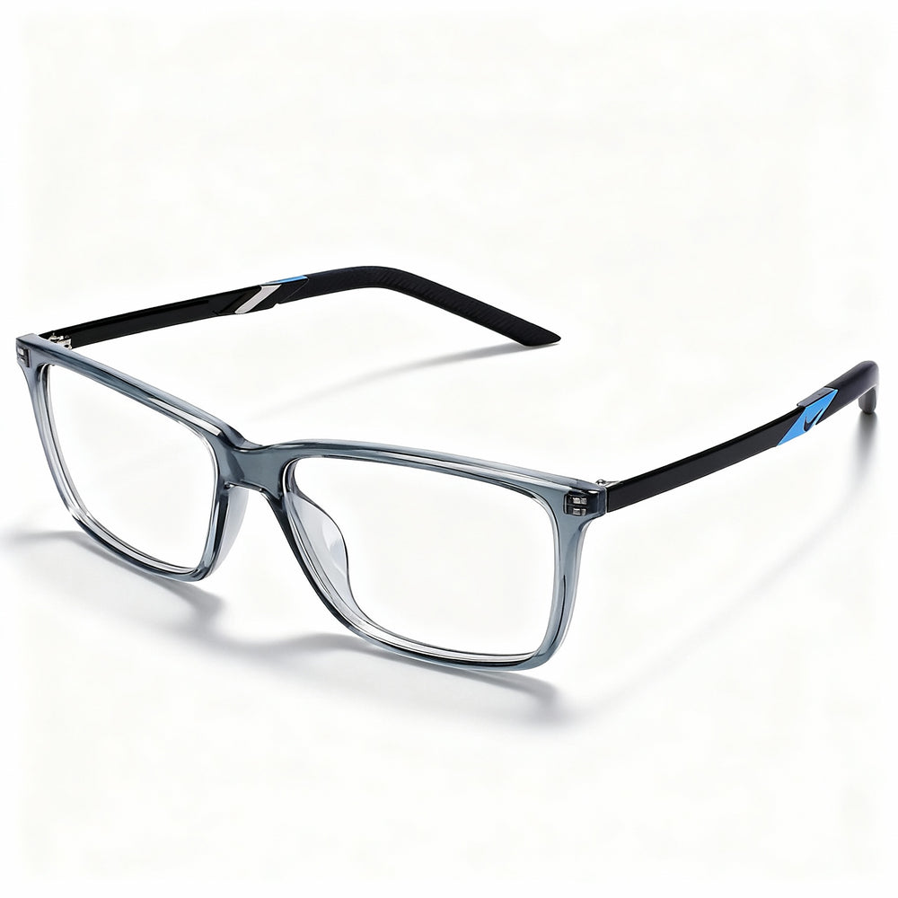 Nike 7258 Unisex Plastic Rectangle Prescription Eyeglasses Matte Black Frame 54-15-145