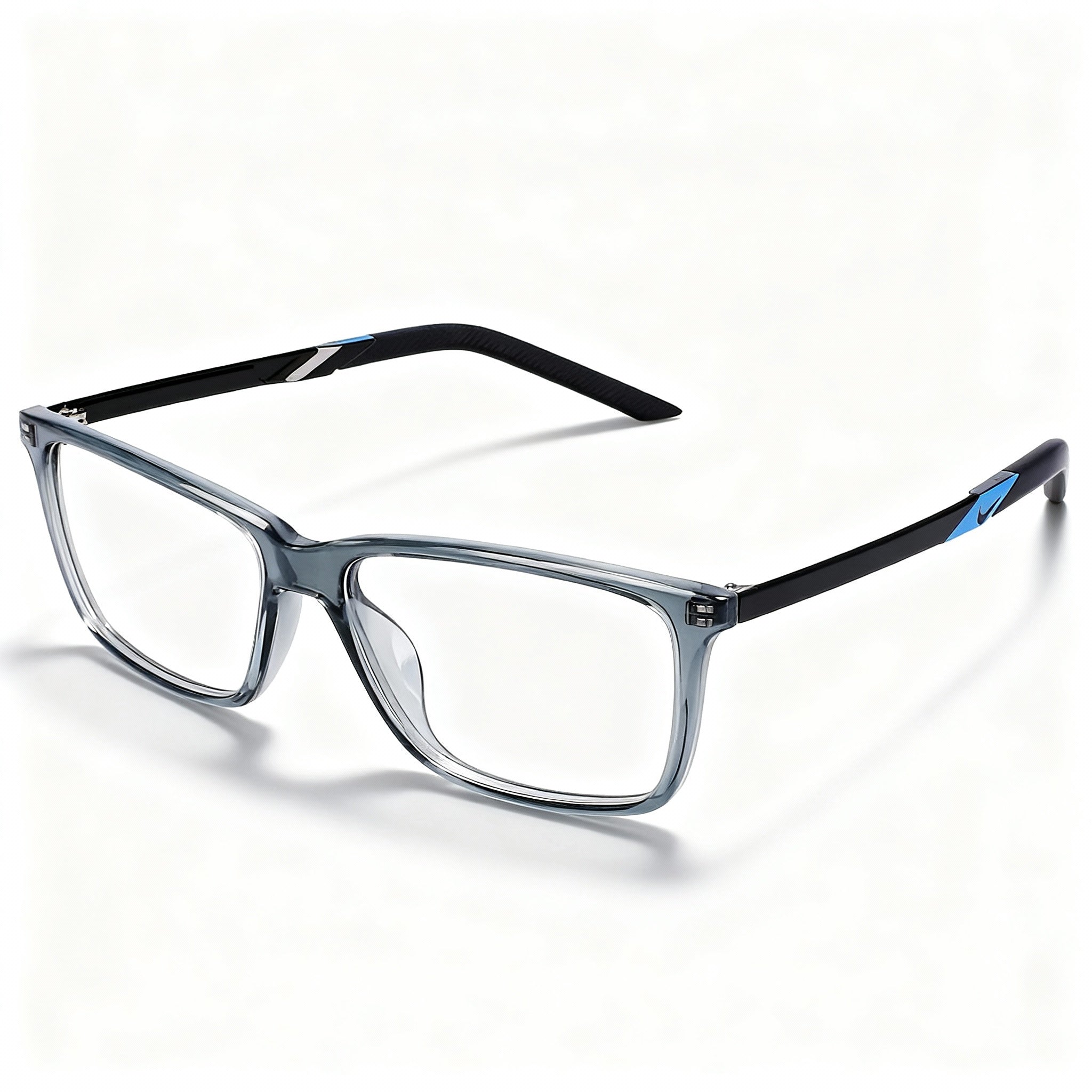 Nike 7258 Unisex Plastic Rectangle Prescription Eyeglasses Matte Black Frame 54-15-145