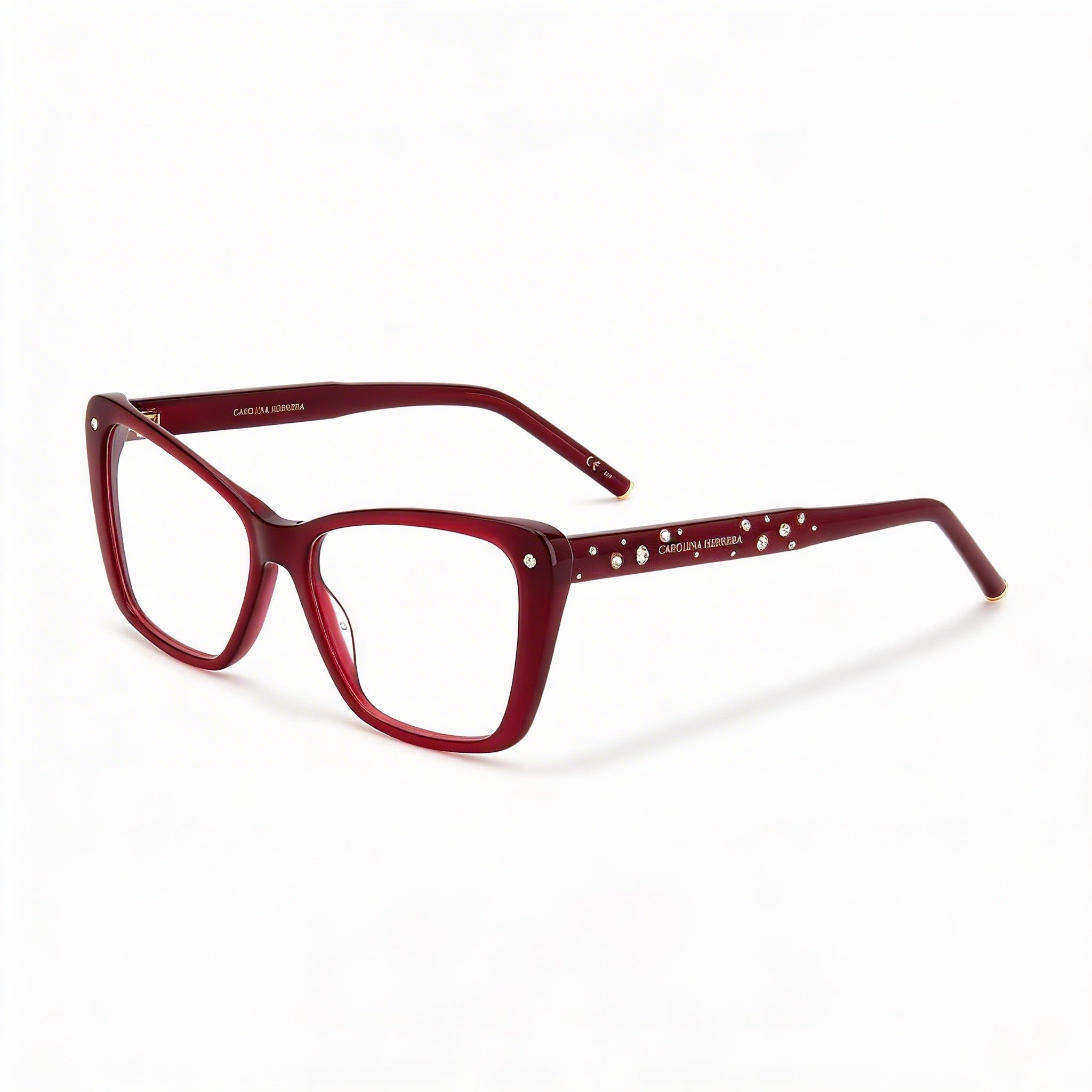 Carolina Herrera Her 0149 Women's Multicolored Plastic Frame Eyewear with Burgundy Lenses 53mm, Photo 1