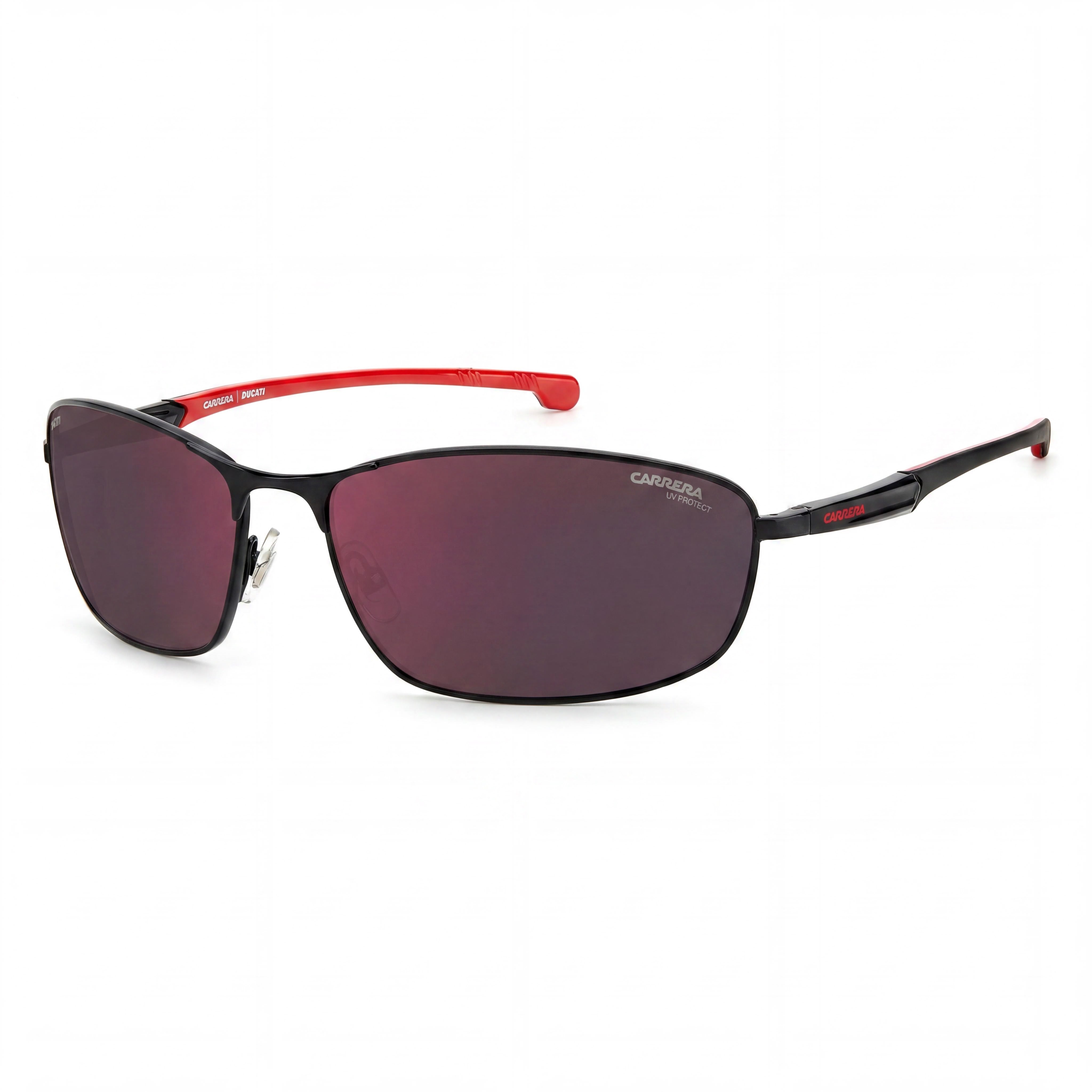 Carrera Classic Unisex Black and Red Stainless Steel Sunglasses with UV Protected Polycarbonate Lenses, 64mm Lens Width, Photo 1