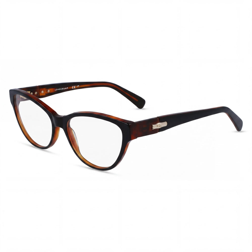 Longchamp Modern LO2721 Men's Sunglasses with Acetate Frame and Polycarbonate Lenses in Black Honey Color, Size 54mm