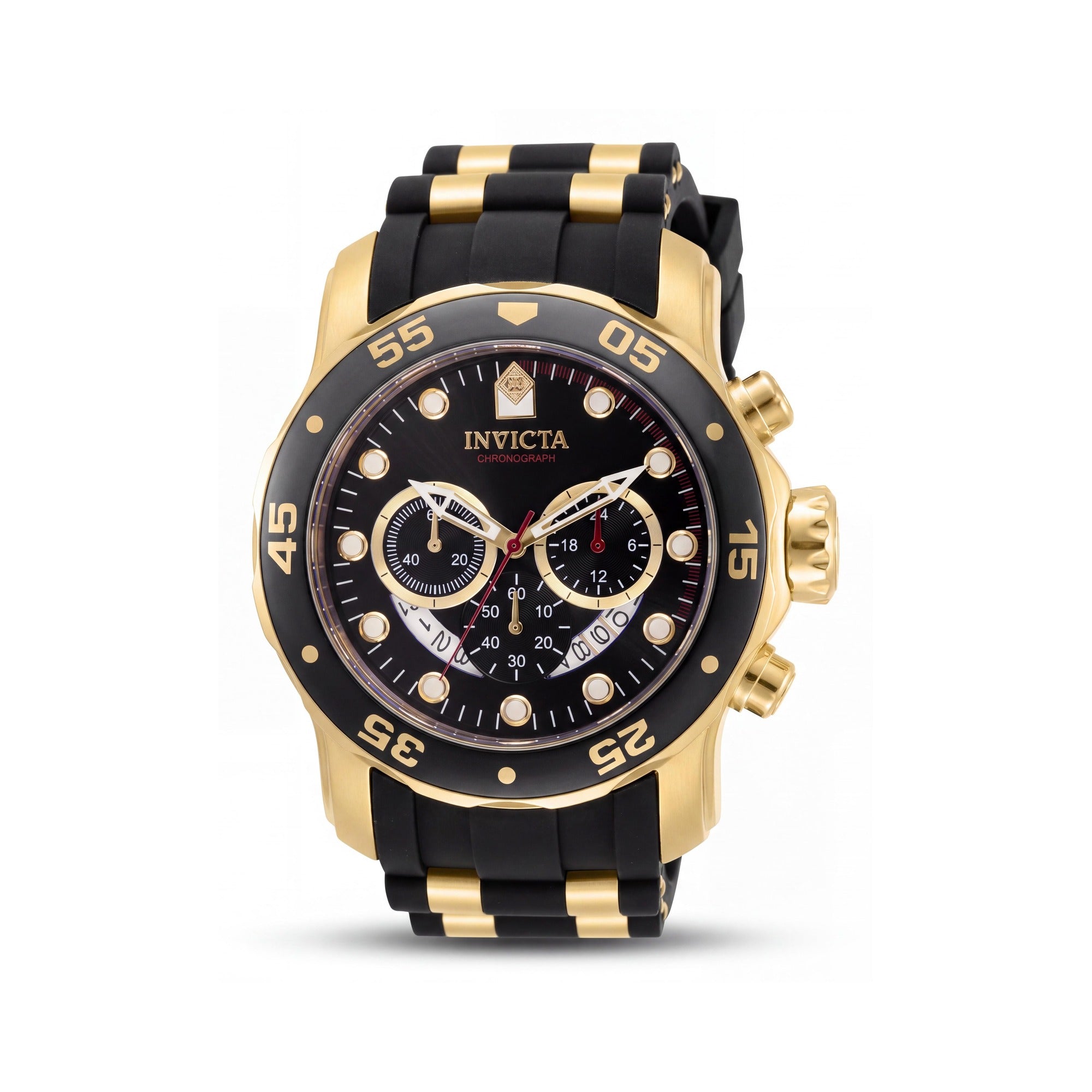 Invicta Men's Pro Diver Gold-tone Stainless Steel Black Dial Quartz Watch 48mm, Photo 1