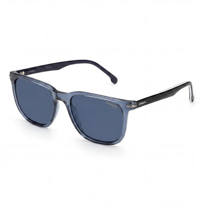 Gafas de sol Carrera Modern para mujer, montura de poliamida azul, lentes de espejo azul cielo polarizadas, 100 % protección UV, 54 mm