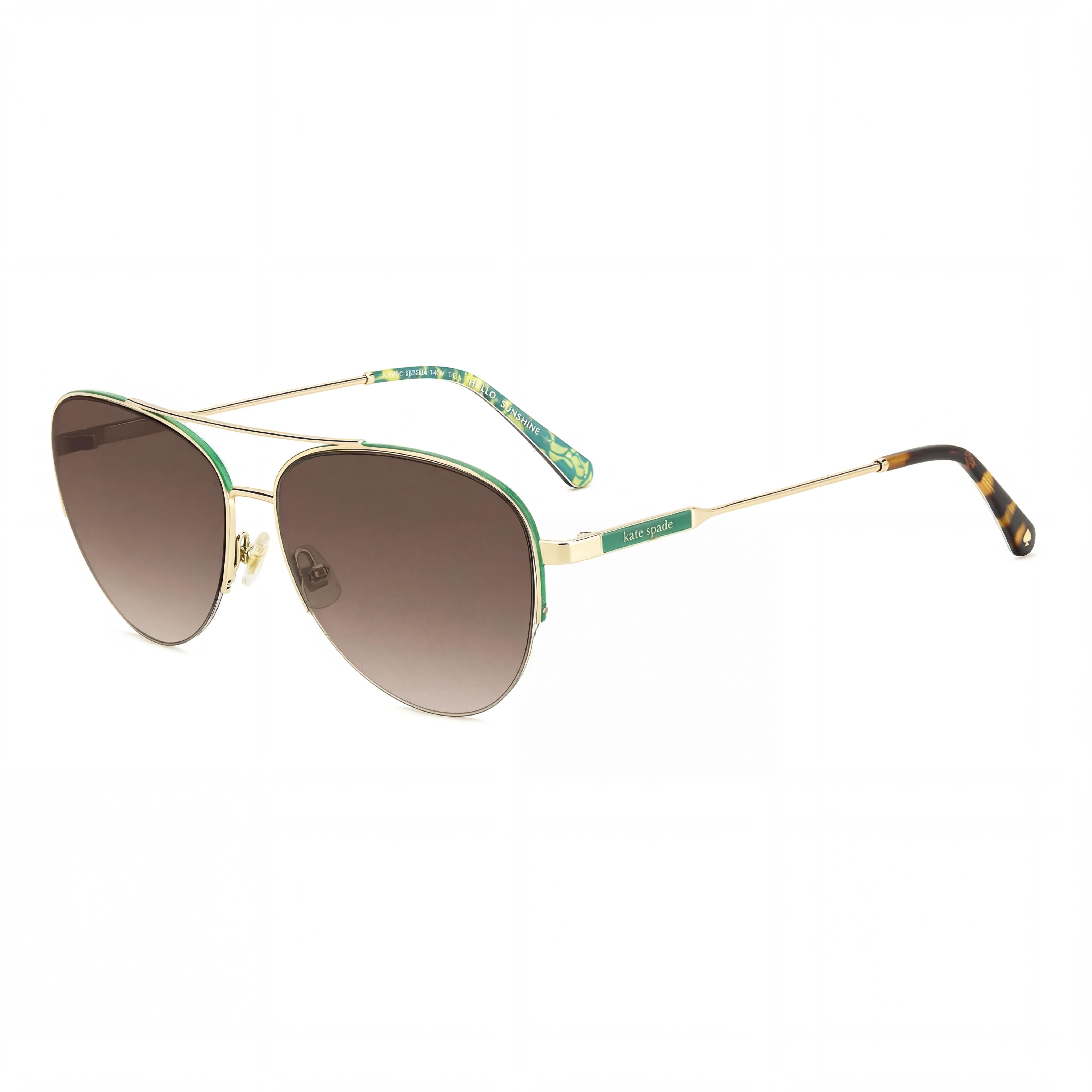 kate spade new york Janece/G/S para mujer, dorado, verde, acero inoxidable, sin gafas de sol, 58 mm, Photo 1