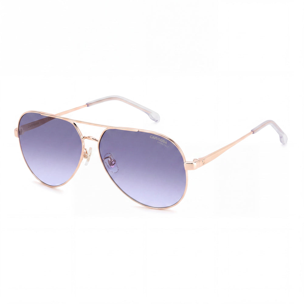 Carrera 3005/S Casual Women's Gold Blue Grey Azure Stainless Steel Blue Shaded Non-Polarized UV Protection Sunglasses 63mm