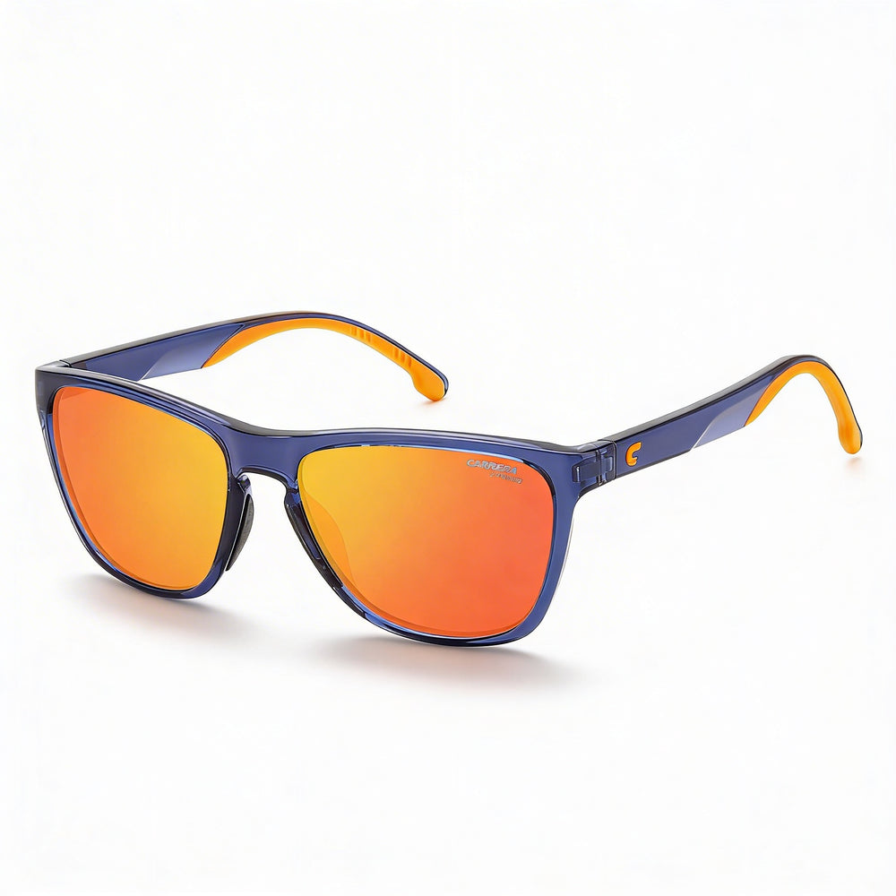 Carrera 8058/S Classic Unisex Blue Orange Frame Blue Lens 56mm UV Protection Sunglasses